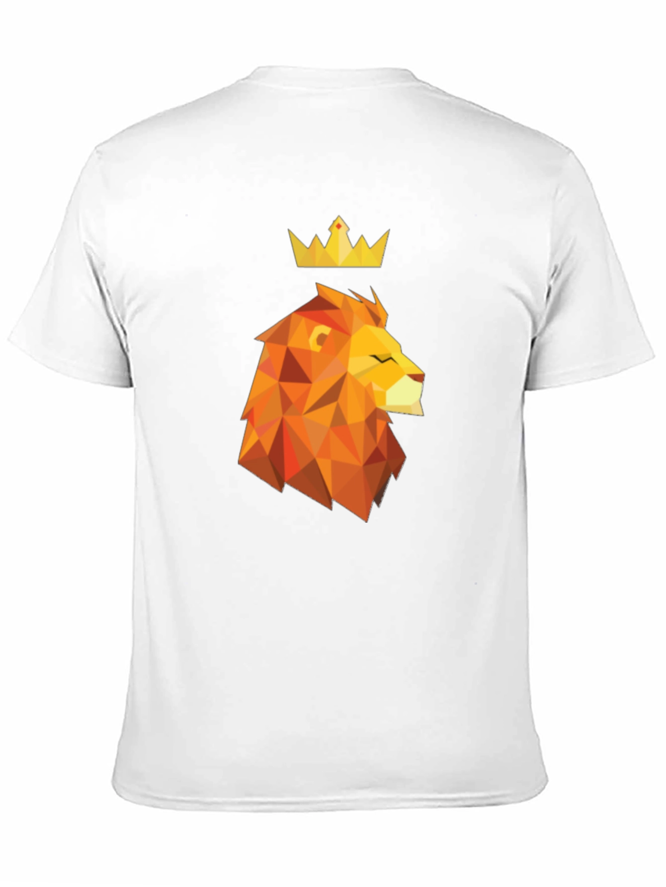 Black Geometric Lion King Graphic Tee - Stylish Men's Black T-Shirt view 11