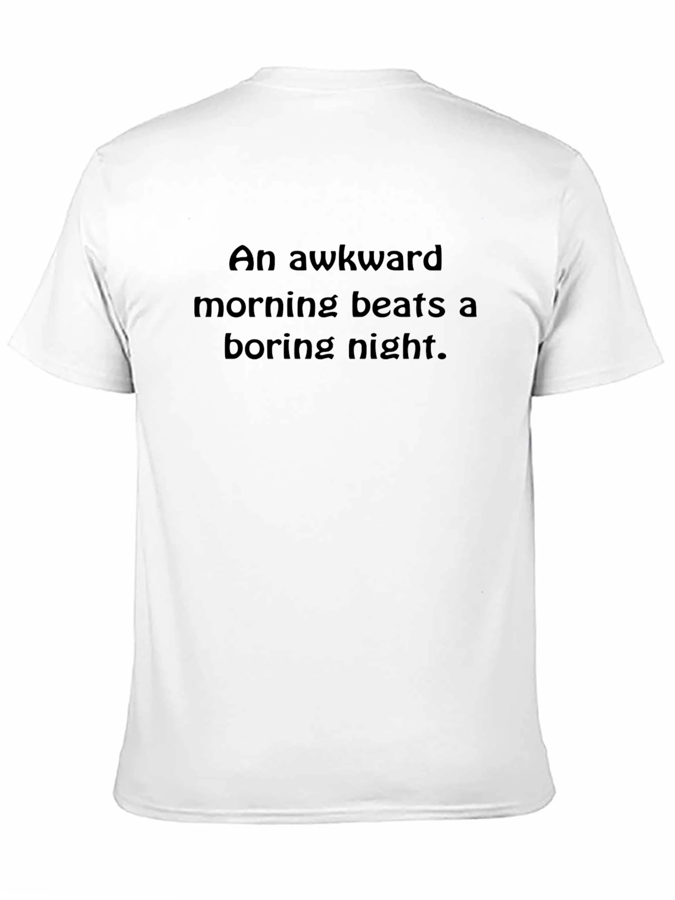 Black Awkward Morning T-Shirt - Funny Slogan Tee view 11
