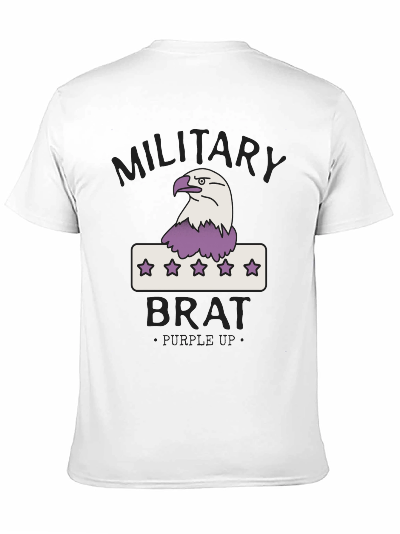 Black Military Brat T-Shirt - Purple Up view 11