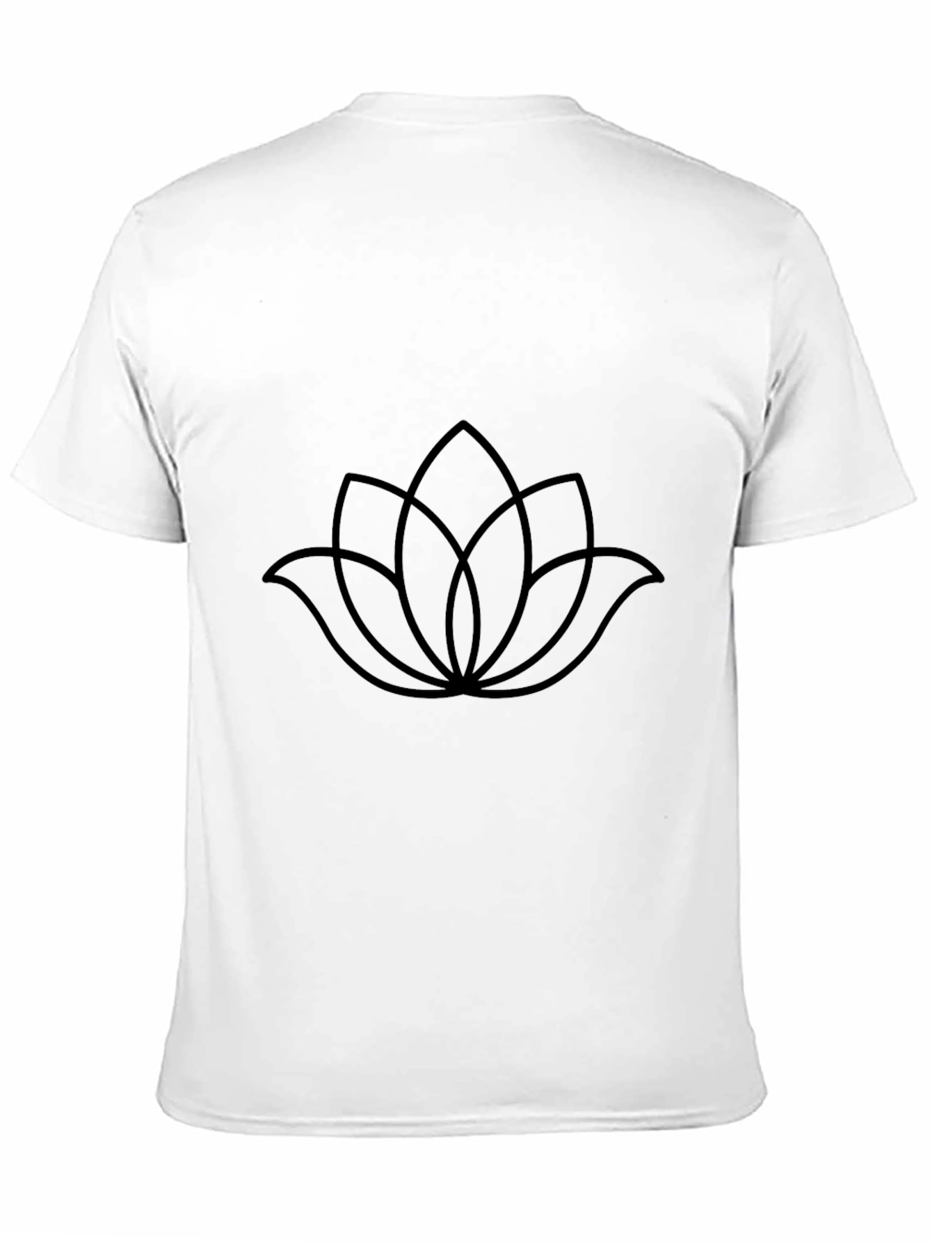 Black Lotus Flower Graphic Black Tee view 11