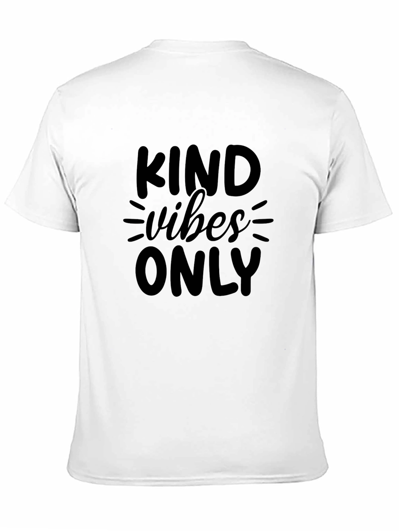 Black Kind Vibes Only Black T-Shirt, Inspirational Message view 11