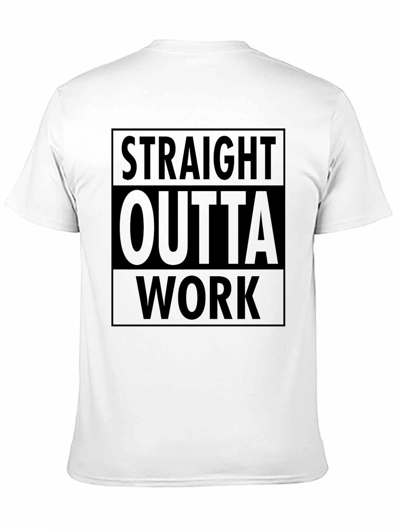 Black Straight Outta Work Graphic T-Shirt view 11