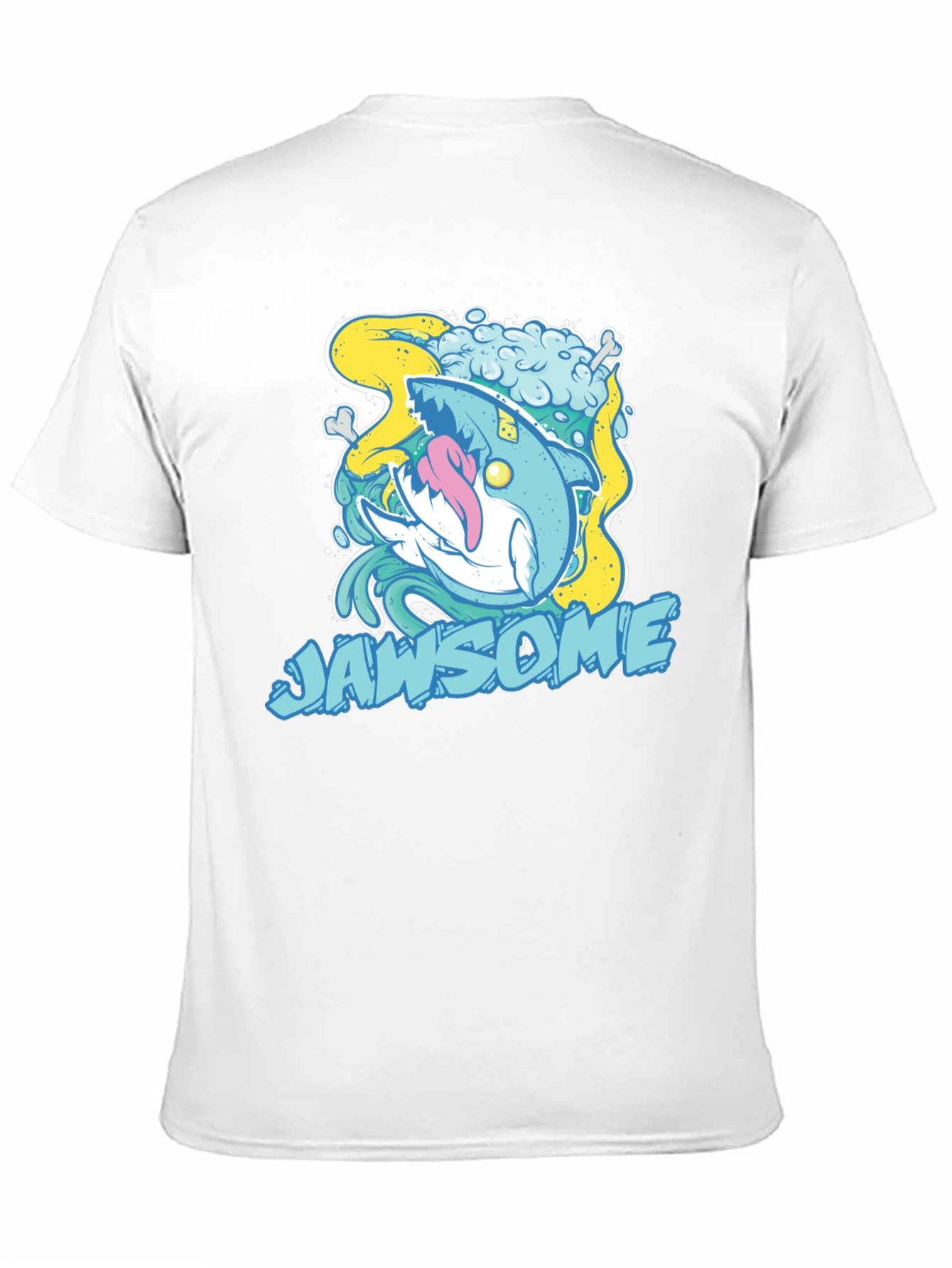 Black Jawsome Shark Graphic T-Shirt - Unique Cartoon Design view 11