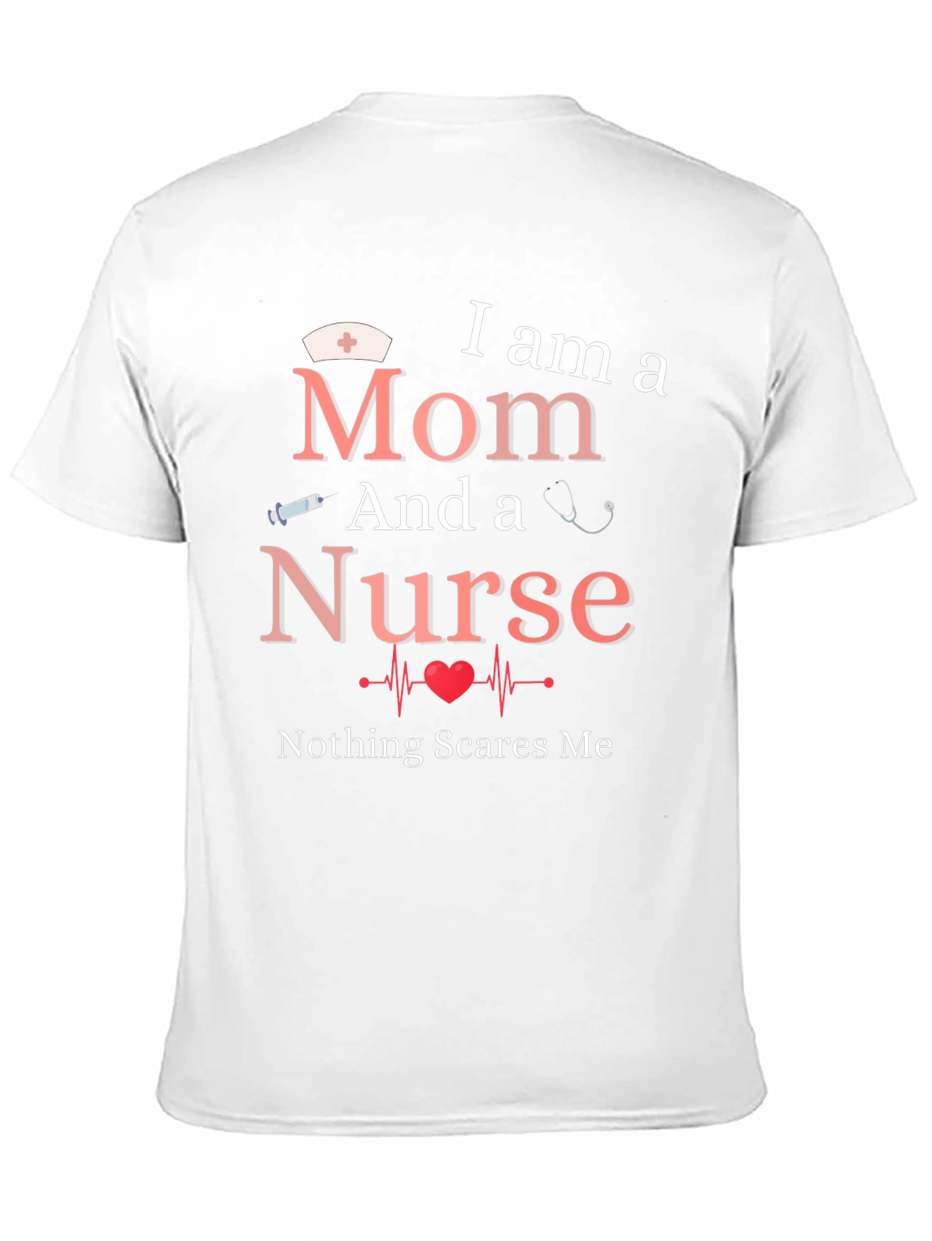 Black Mom and Nurse T-Shirt - Nothing Scares Me! view 11