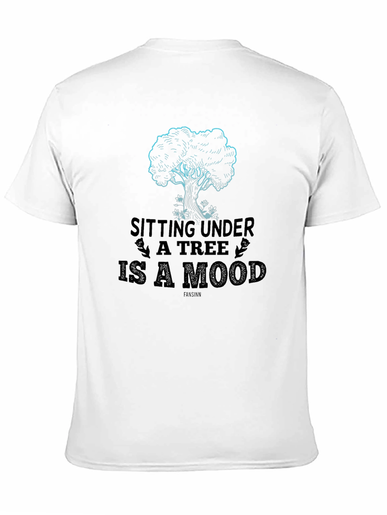 Black Sitting Under a Tree T-Shirt - Relaxed Mood view 11
