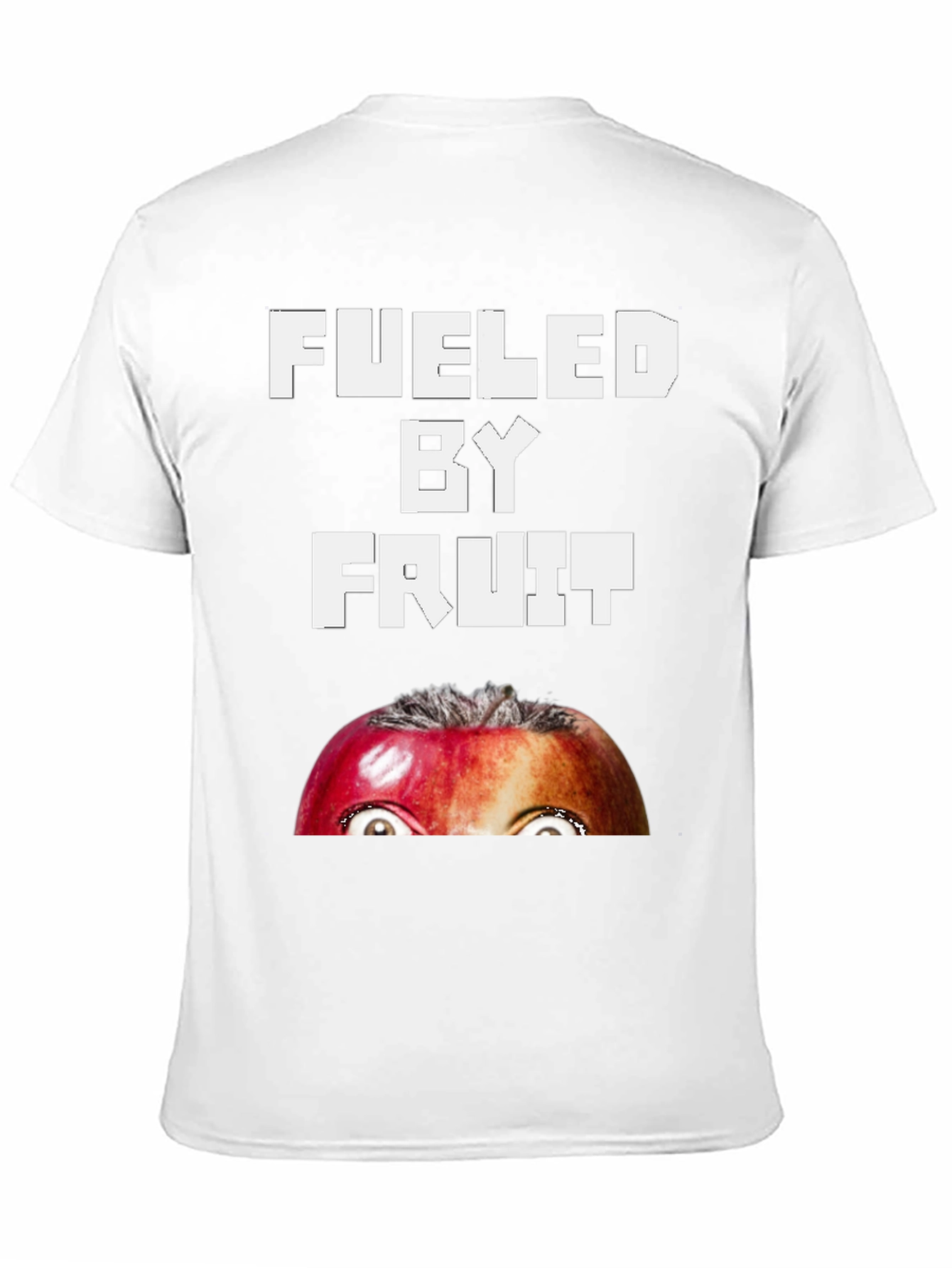 Black Fueled By Fruit T-Shirt - Funny Apple Face Tee view 11