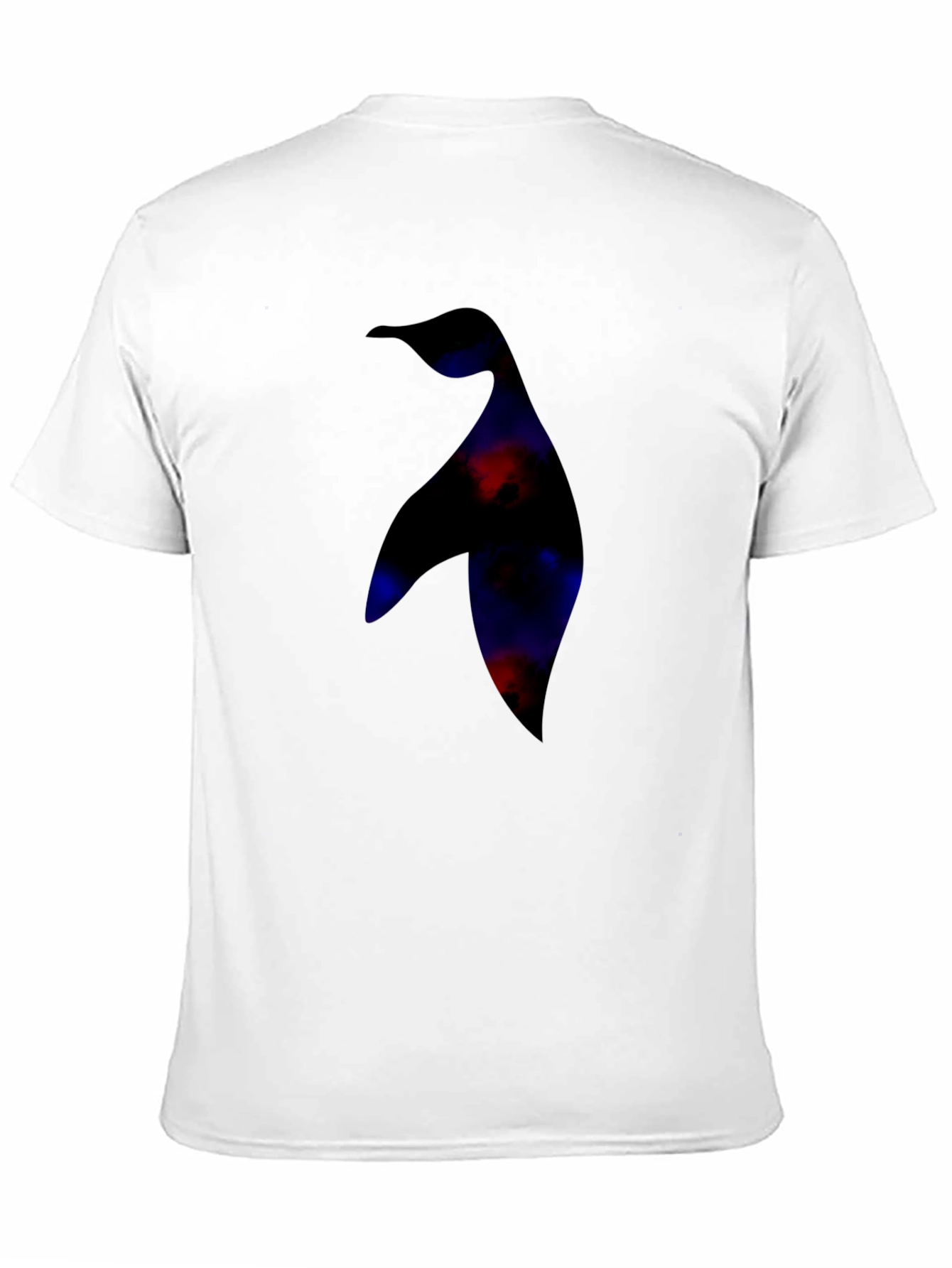 Black Abstract Penguin Graphic Print Black T-Shirt view 11