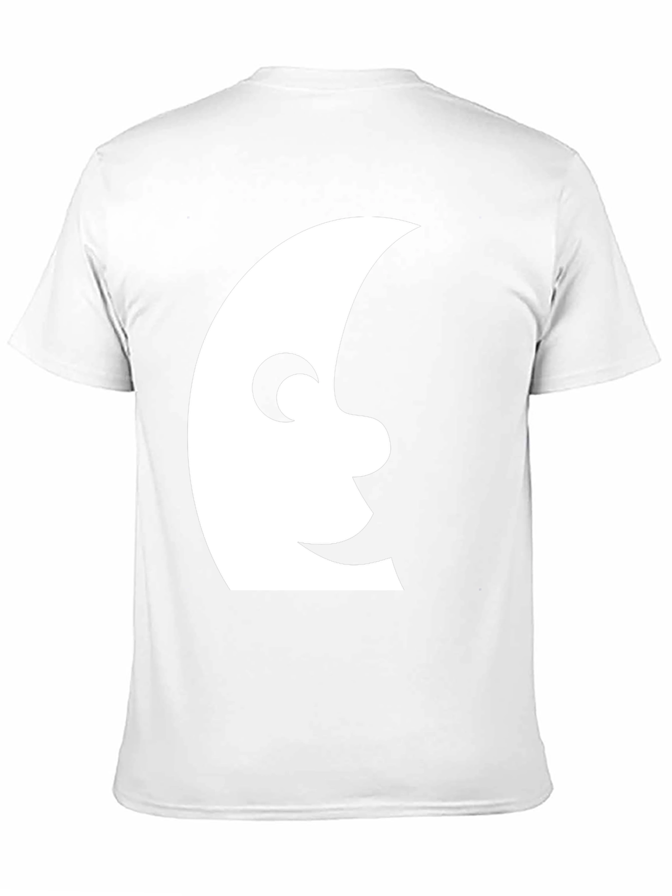 Black Men's Black T-Shirt with Moon Face Graphic view 11