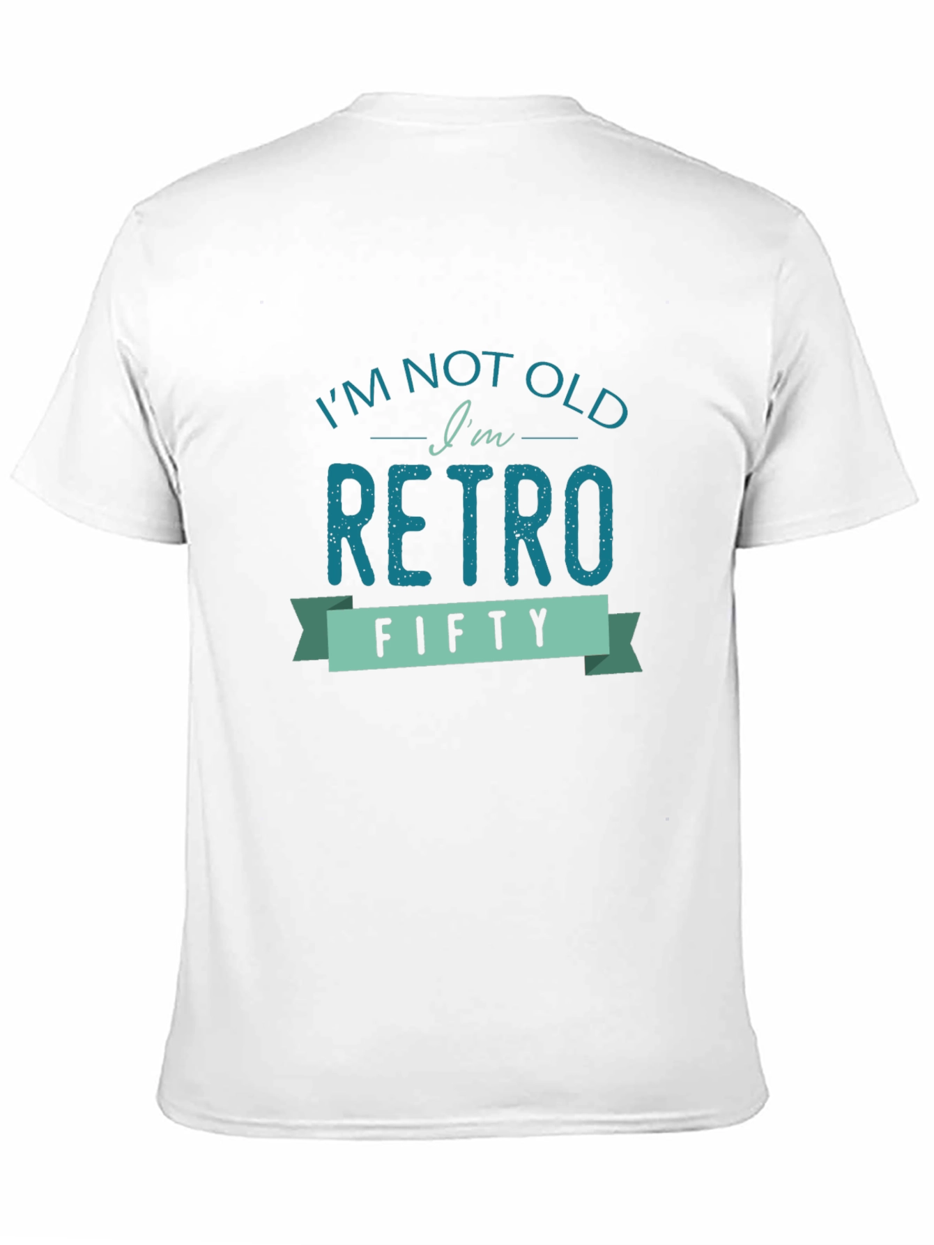 Black Retro Fifty Graphic Tee - Funny Birthday Gift T-Shirt view 11