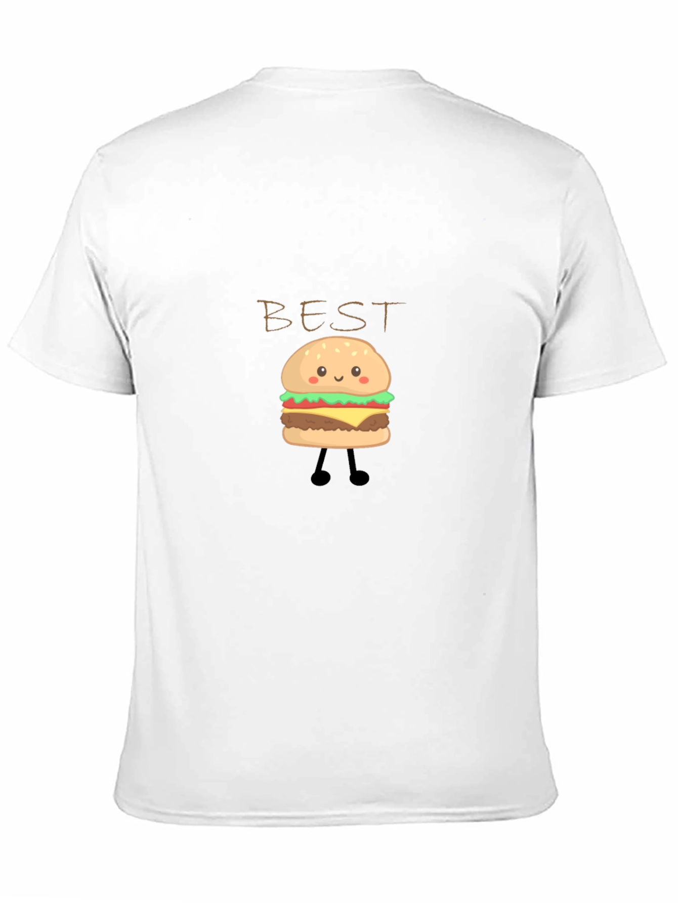 Black Best Burger T-Shirt - Cute Cartoon Foodie Tee view 11