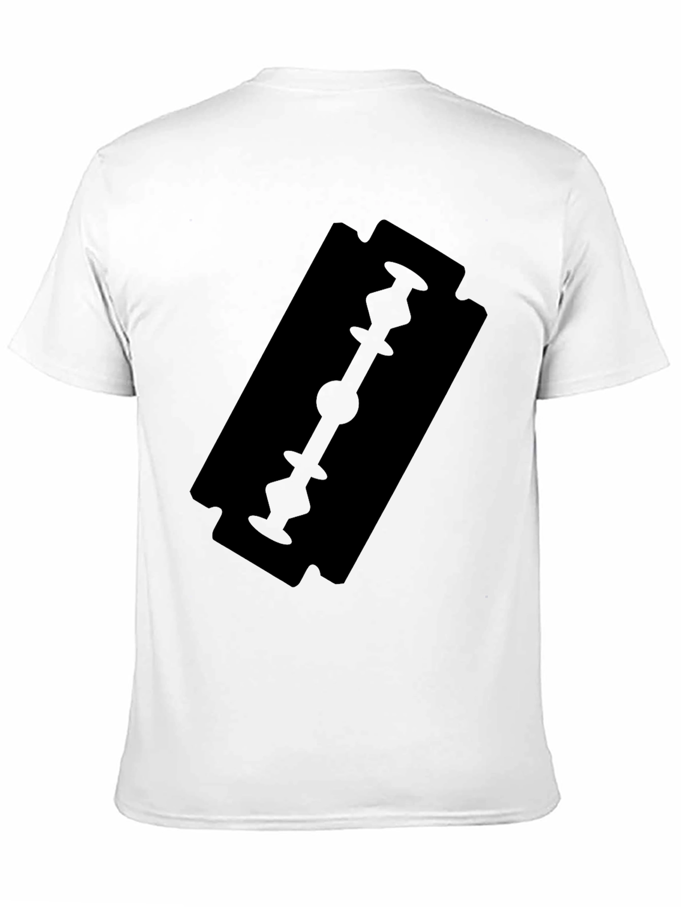 Black Black T-Shirt with Razor Blade Graphic view 11