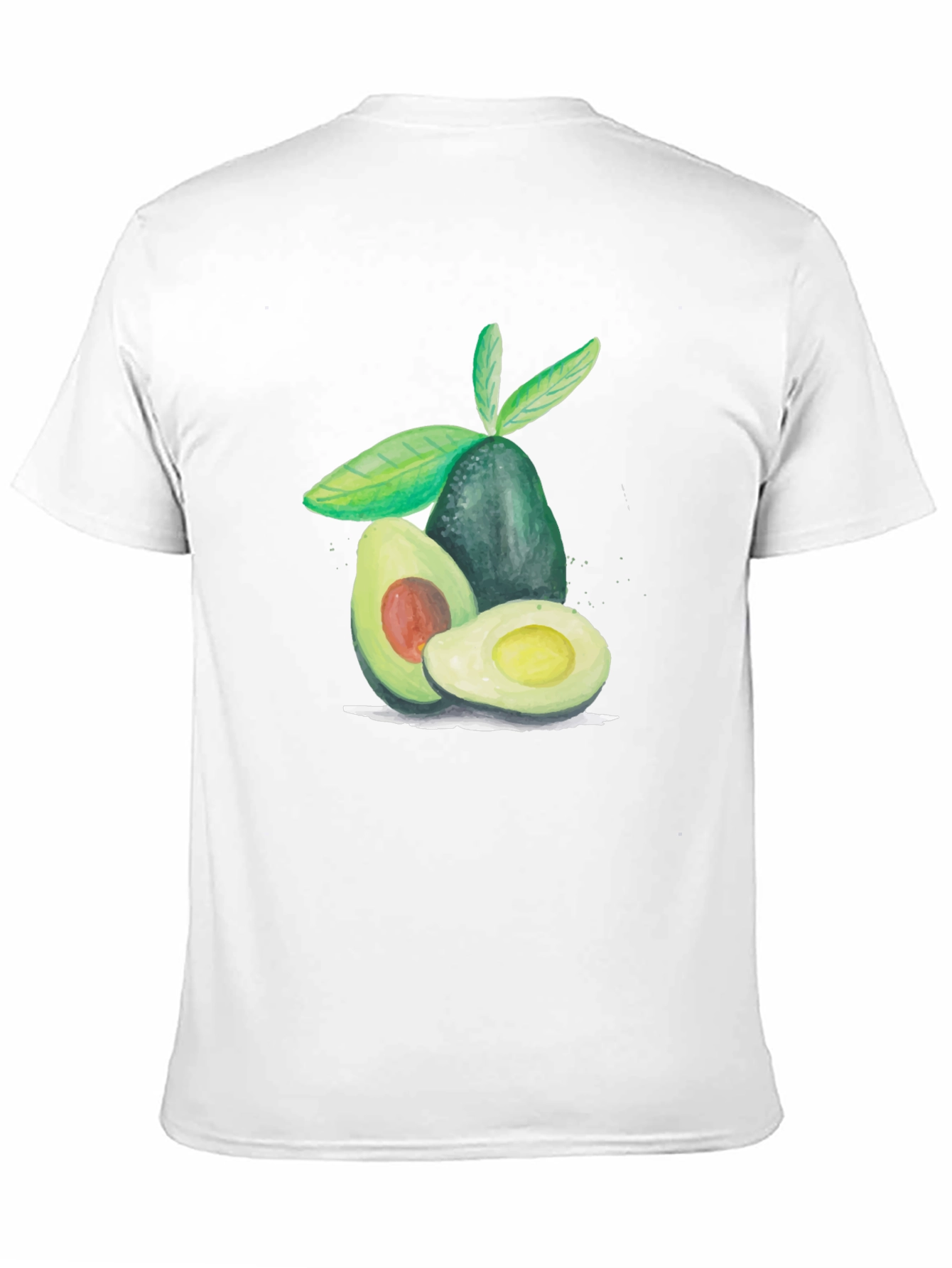 Black Avocado Graphic Tee - Casual Fruit Print T-Shirt view 11