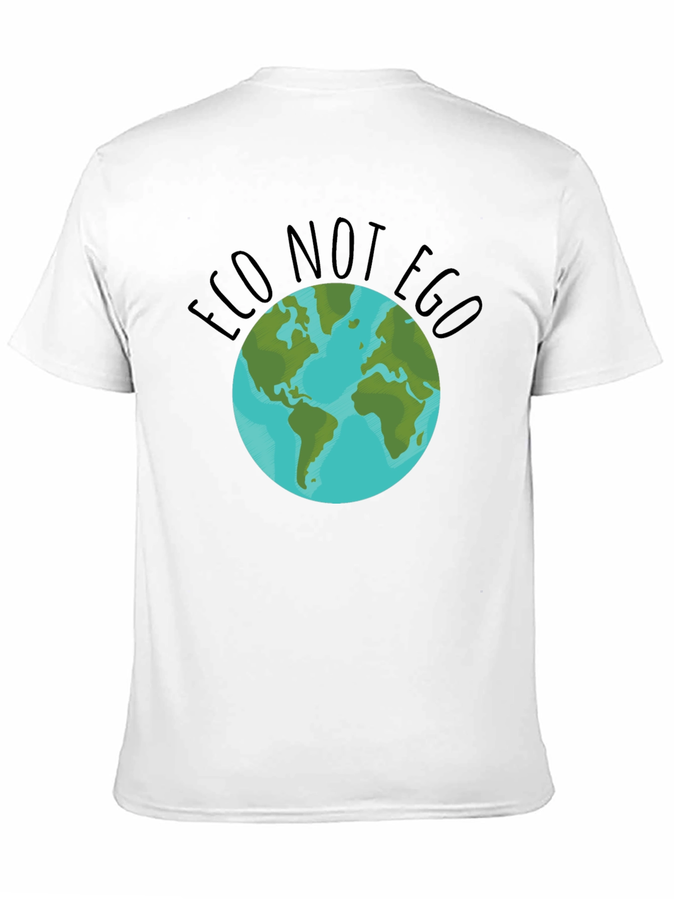 Black Eco Not Ego Earth Graphic Tee - Black view 11