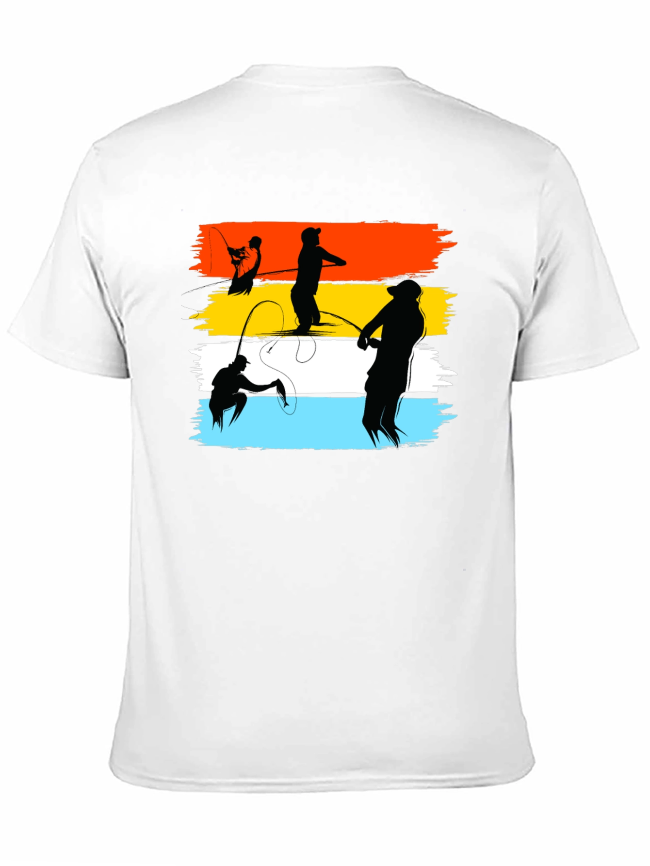 Black Fishing Silhouette T-Shirt - Angler's Dream Tee view 11