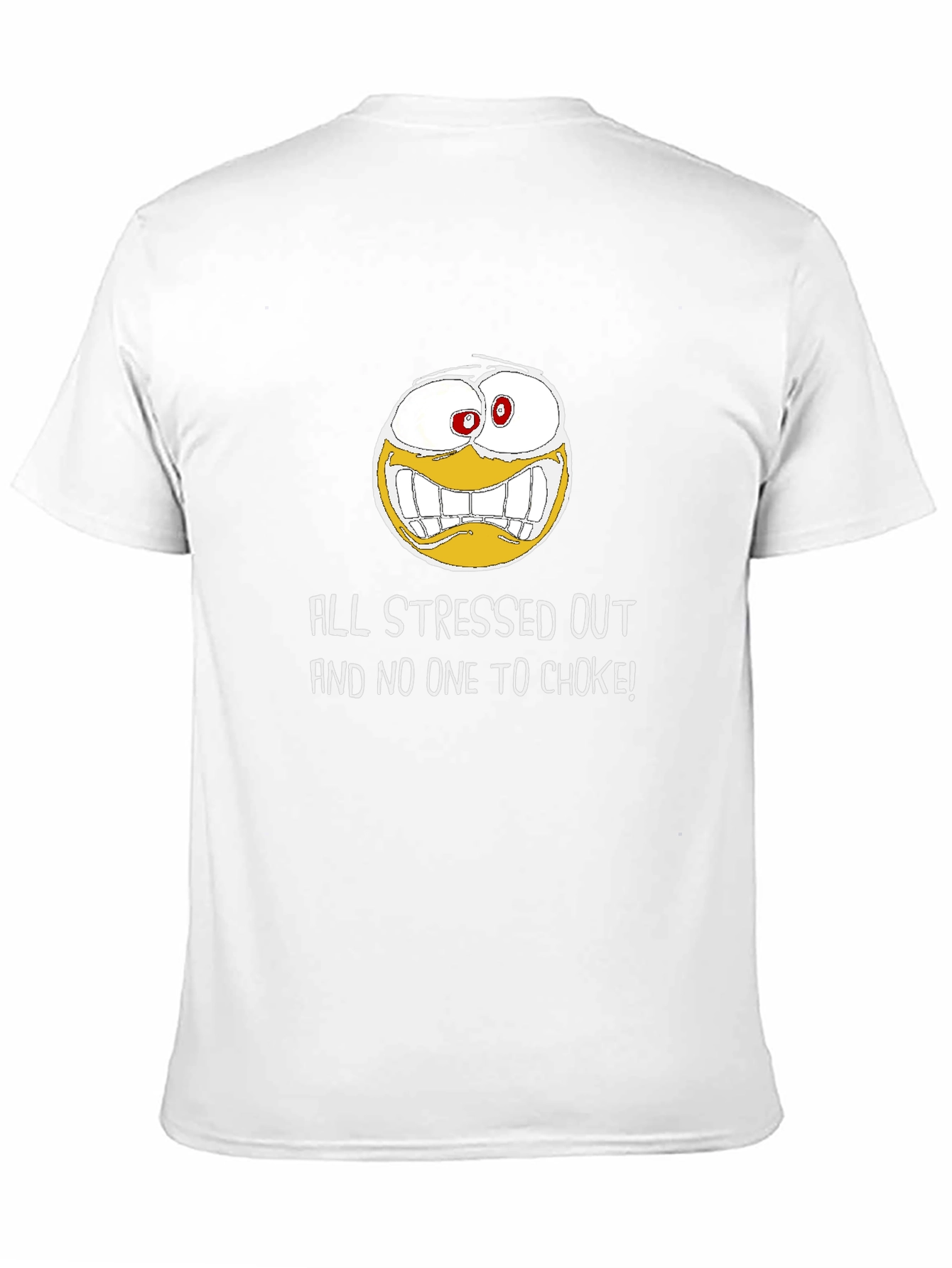 Black Stressed Out Graphic T-Shirt - Funny Emoji Design view 11