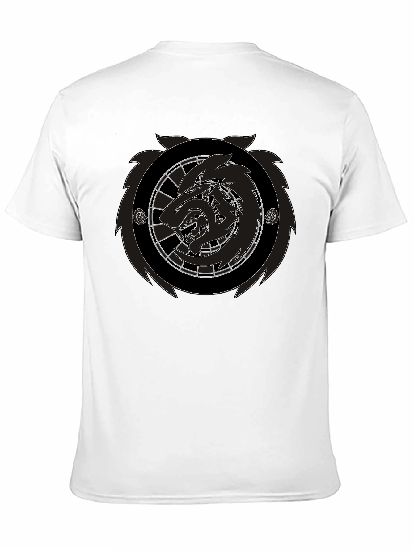 Black Black Wolf Emblem Graphic Tee - Men's Fashion view 11