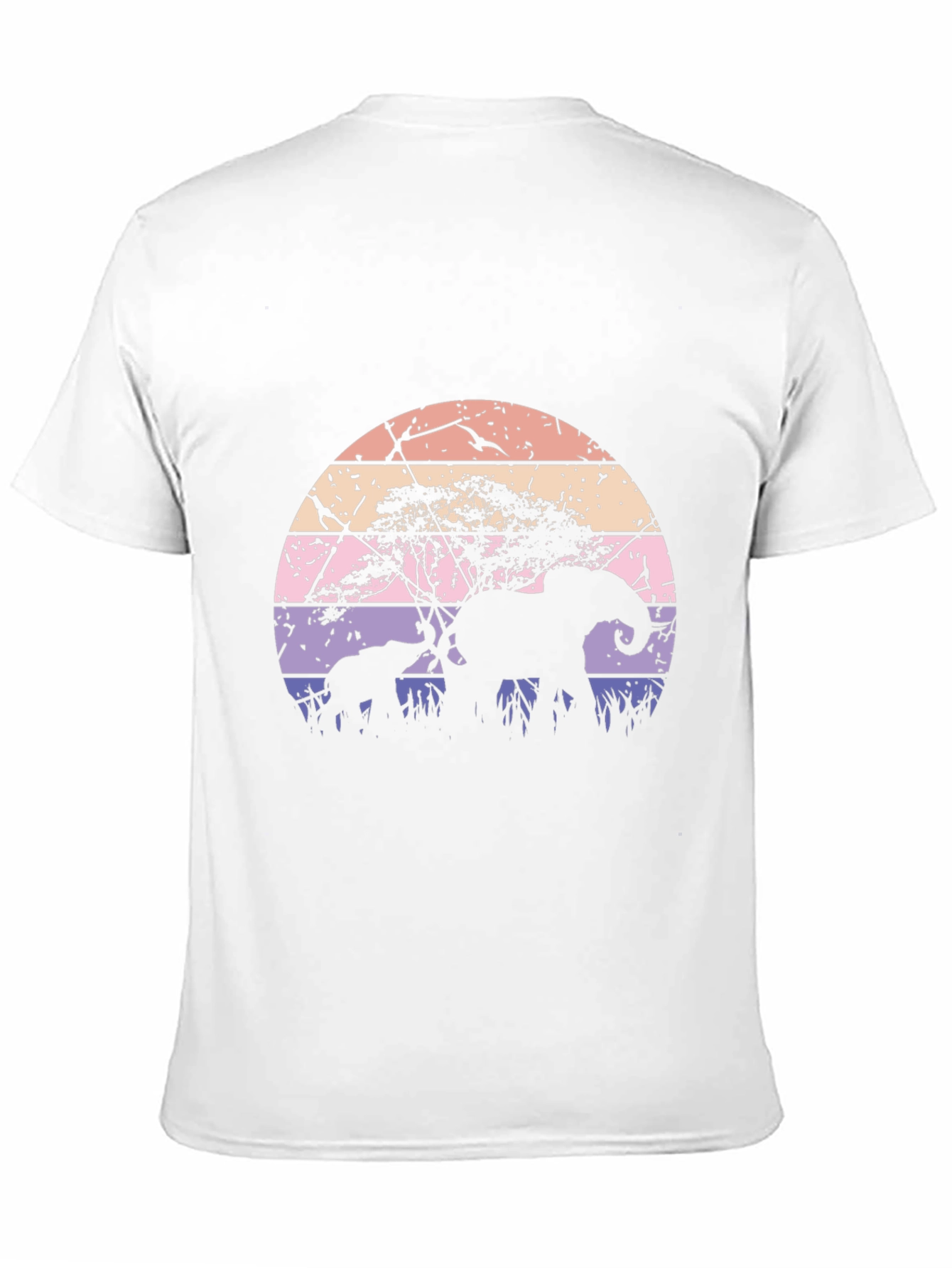 Black Elephant Sunset Graphic Tee - Black Cotton Blend view 11