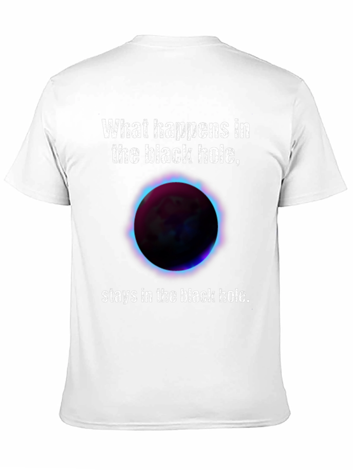 Black Black Hole Graphic T-Shirt - Space Humor Tee view 11