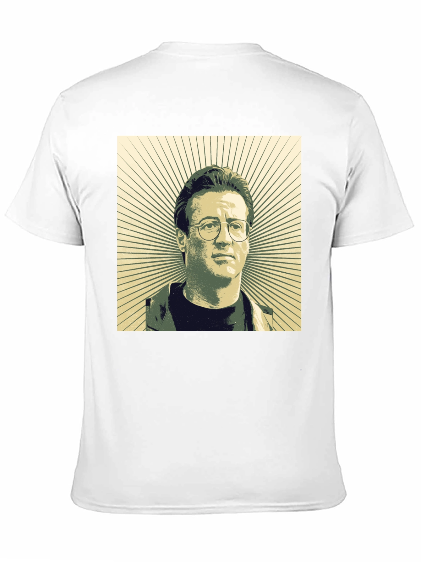 Black Retro Portrait Graphic Tee - Black Cotton Shirt view 11