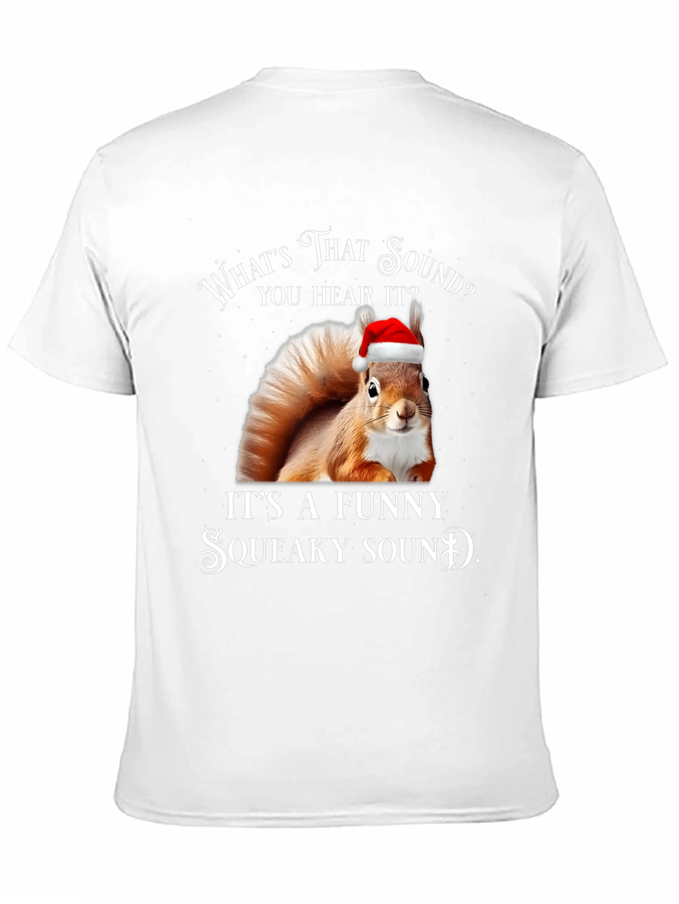 Black Funny Squeaky Sound Squirrel Christmas T-Shirt view 11