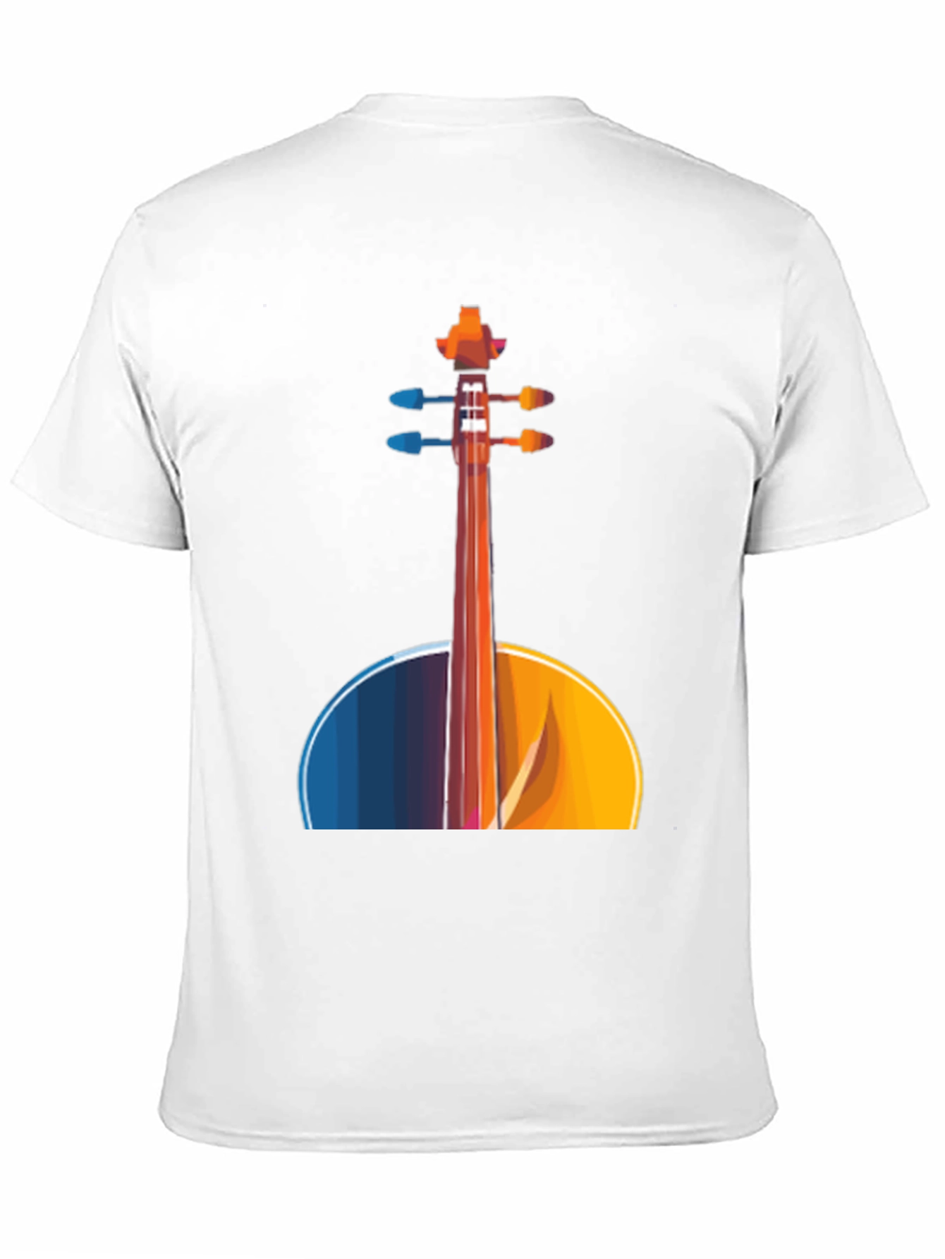 Black Abstract Cello Graphic Tee - Black Musical Shirt view 11