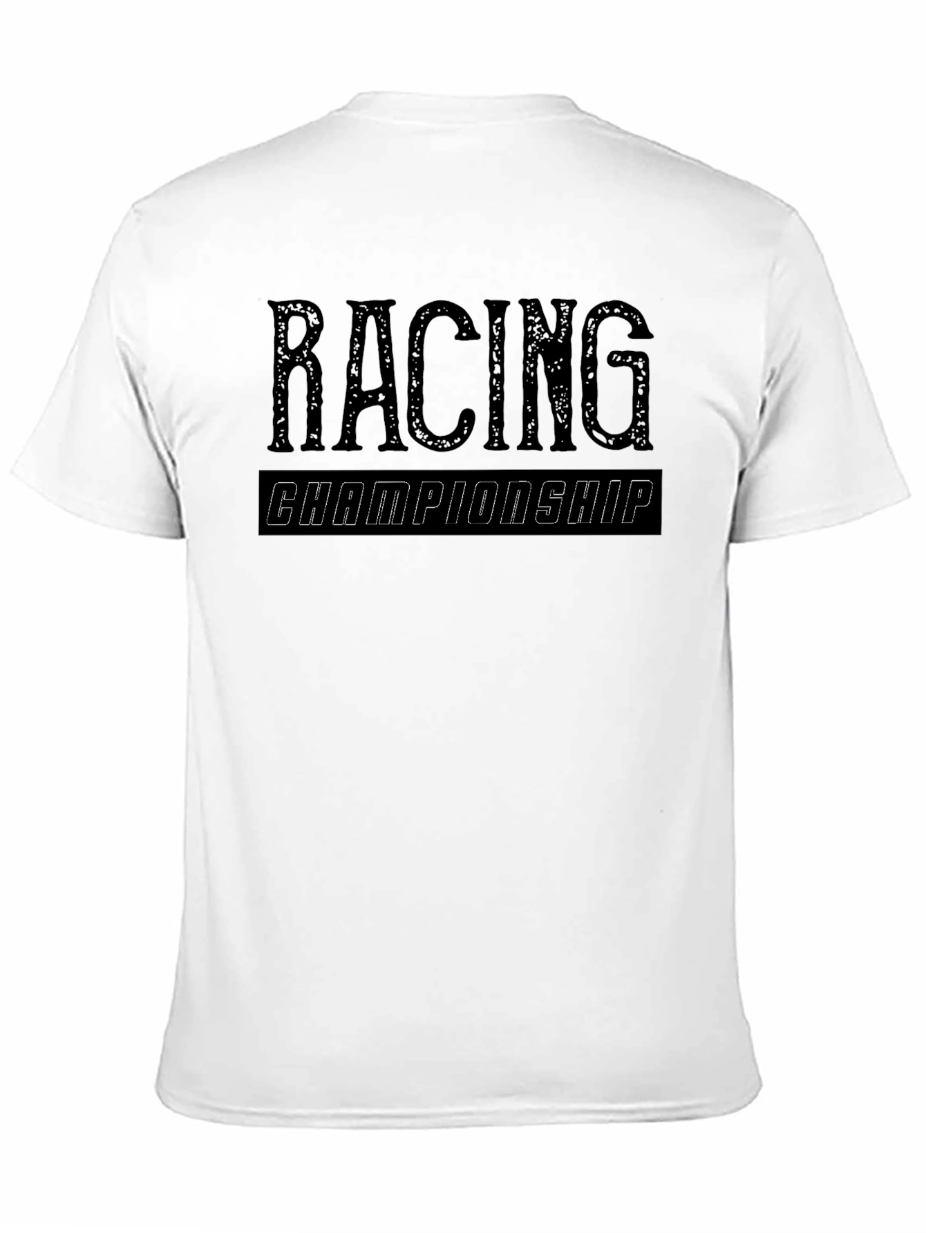 Black Racing Championship Graphic T-Shirt - Classic Design view 11