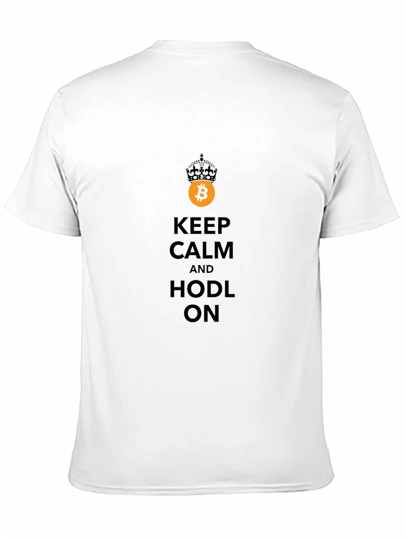 Black Bitcoin HODL On Black T-Shirt view 11