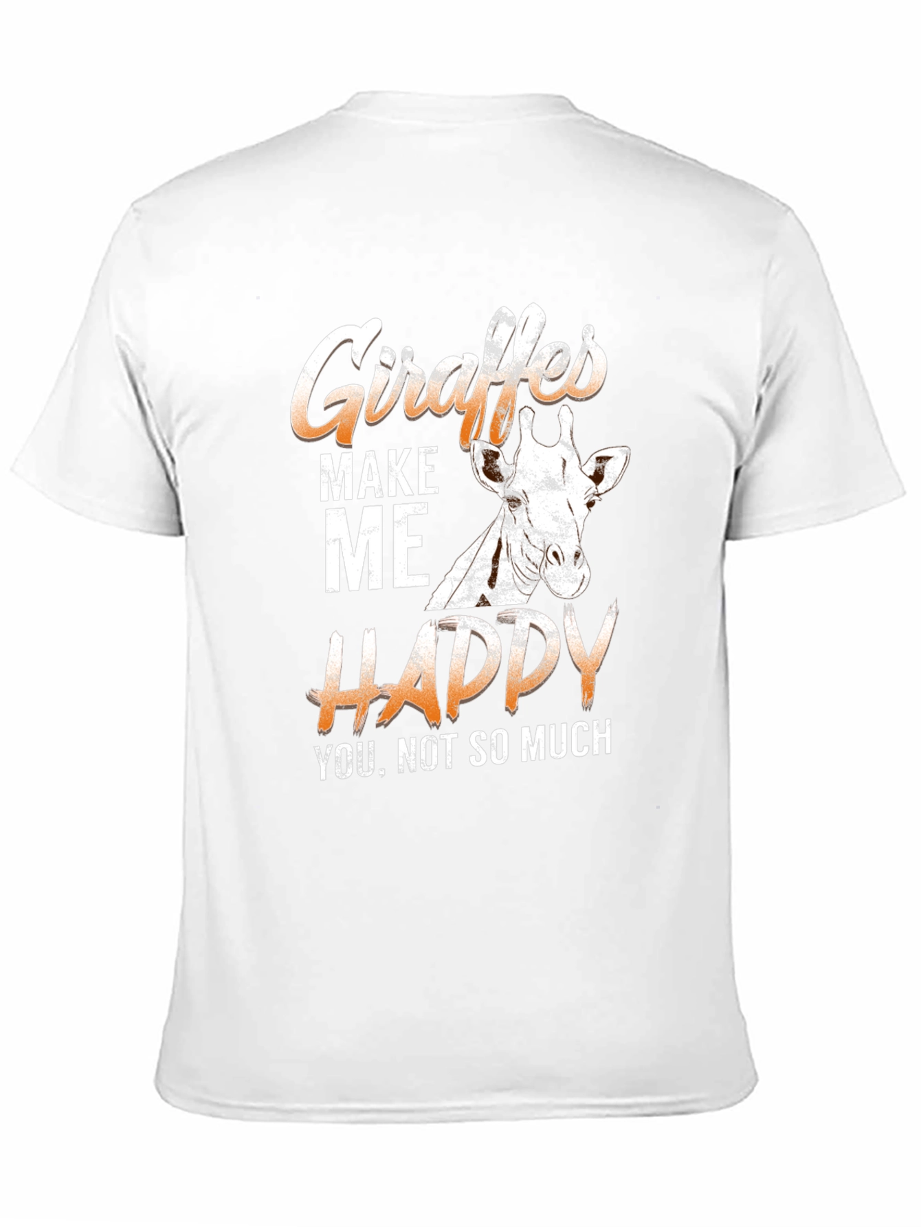 Black Giraffes Make Me Happy T-Shirt view 11