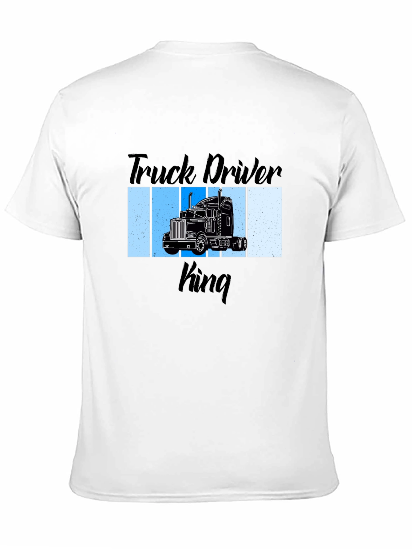Black Truck Driver King Graphic T-Shirt view 11