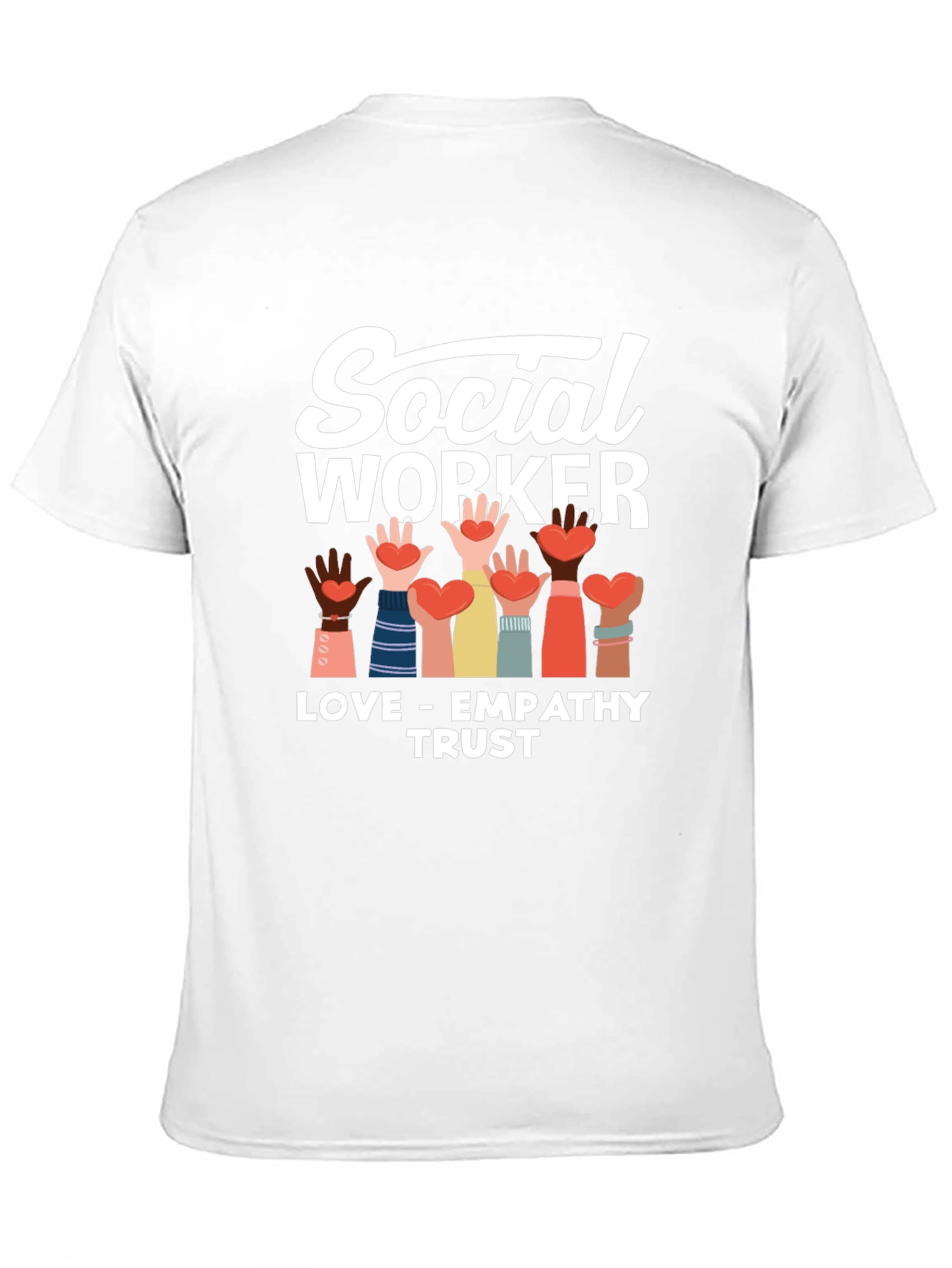 Black Social Worker Love Empathy Trust T-Shirt view 11