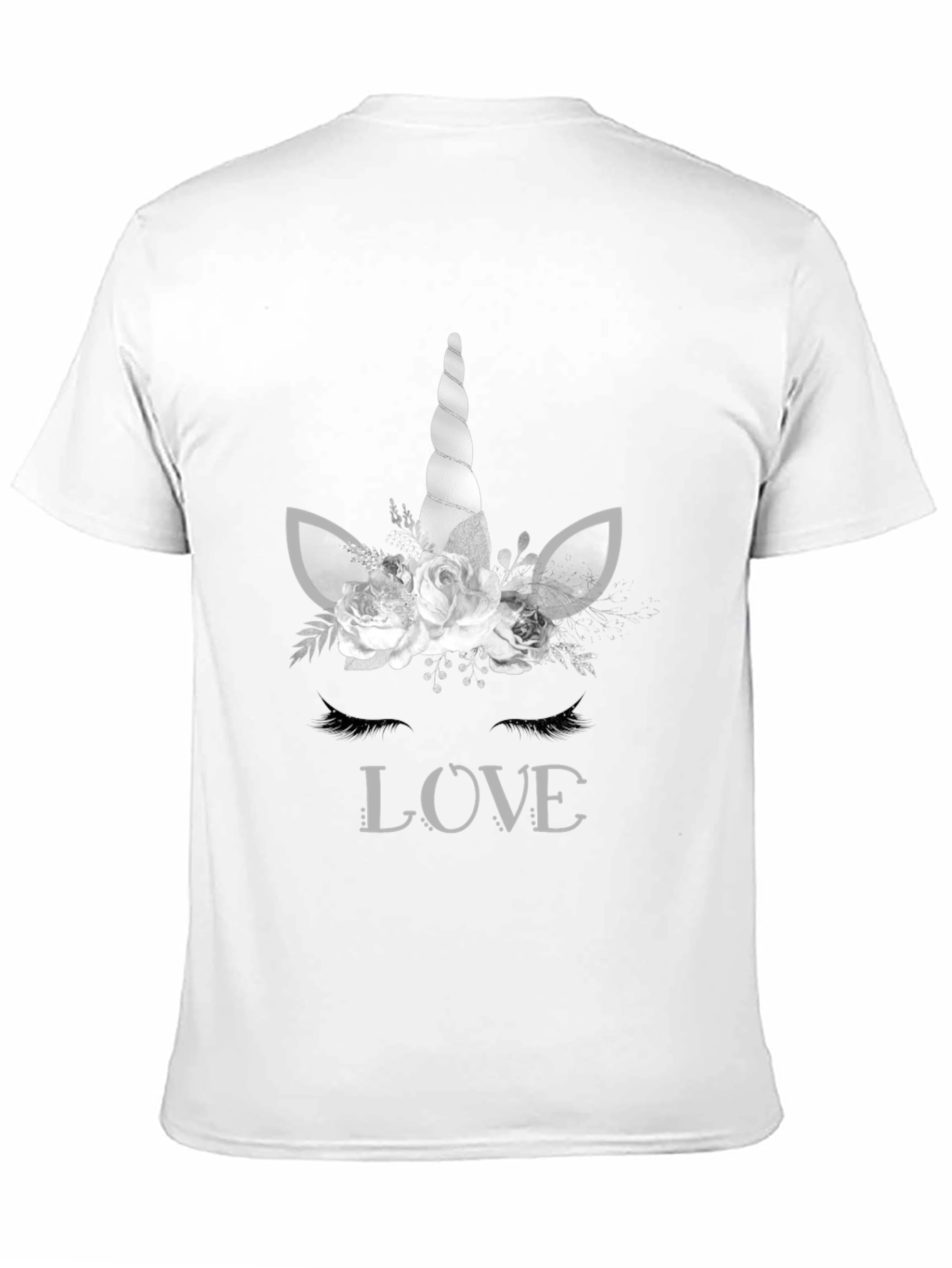 Black Unicorn LOVE Graphic Tee - Black T-Shirt view 11