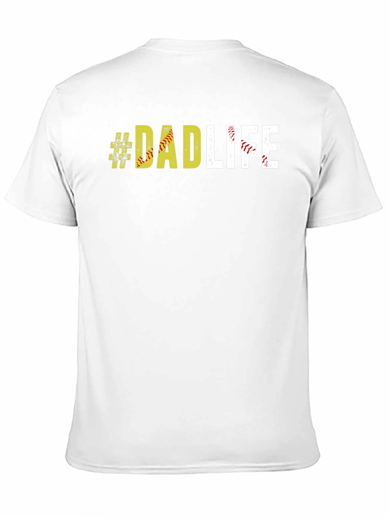 Black #DadLife Softball T-Shirt - Father's Day Apparel view 11