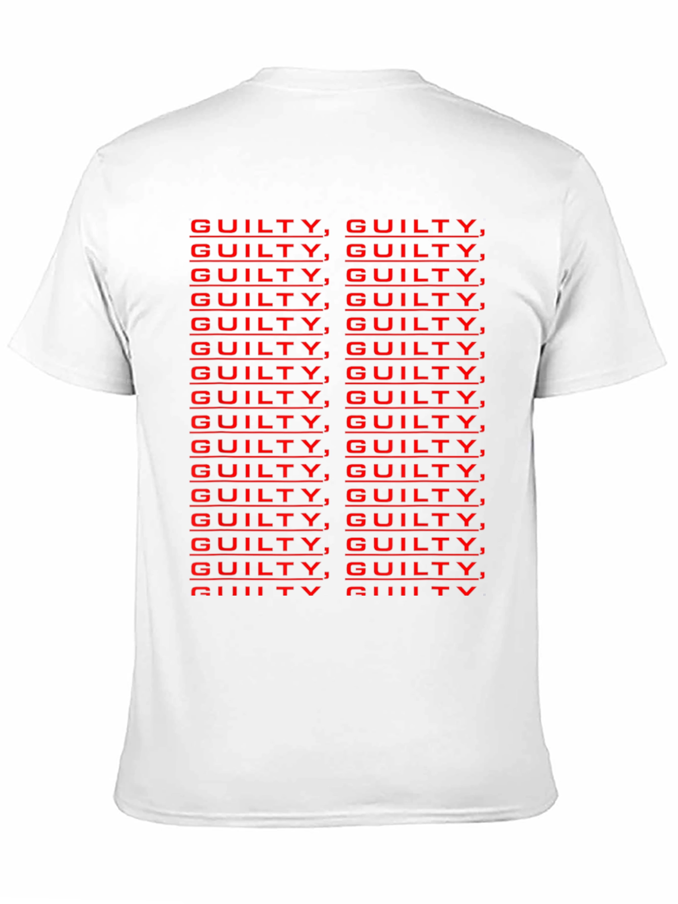 Black Guilty Repeated Graphic T-Shirt view 11