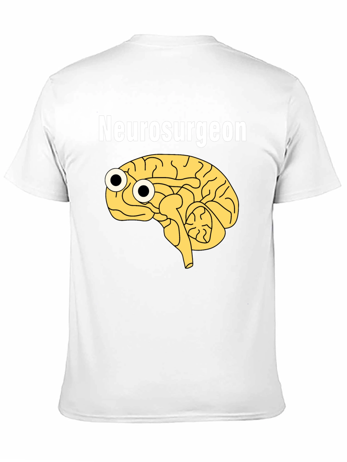 Black Funny Neurosurgeon Brain Googly Eyes Black T-Shirt view 11