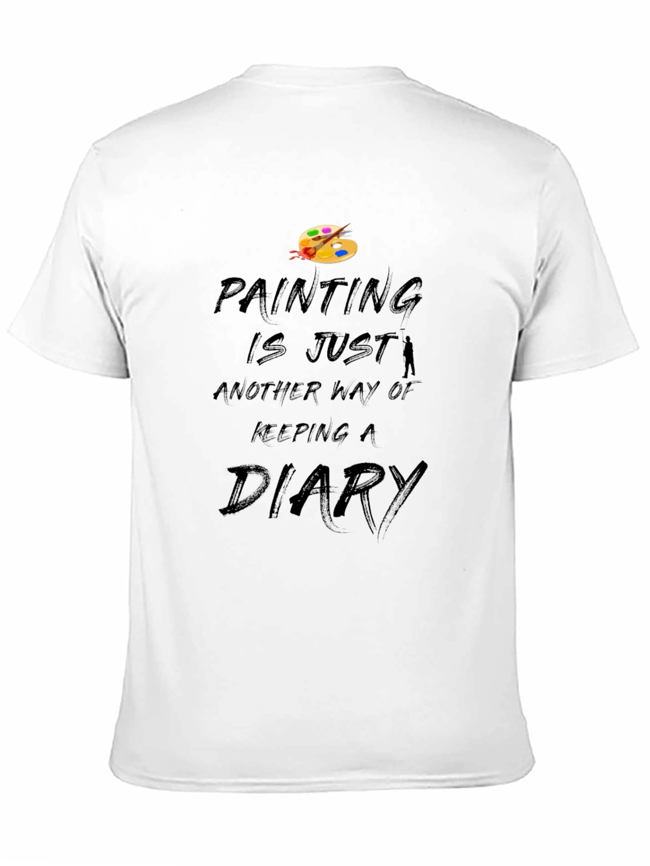 Black Painter's Diary Black T-Shirt view 11
