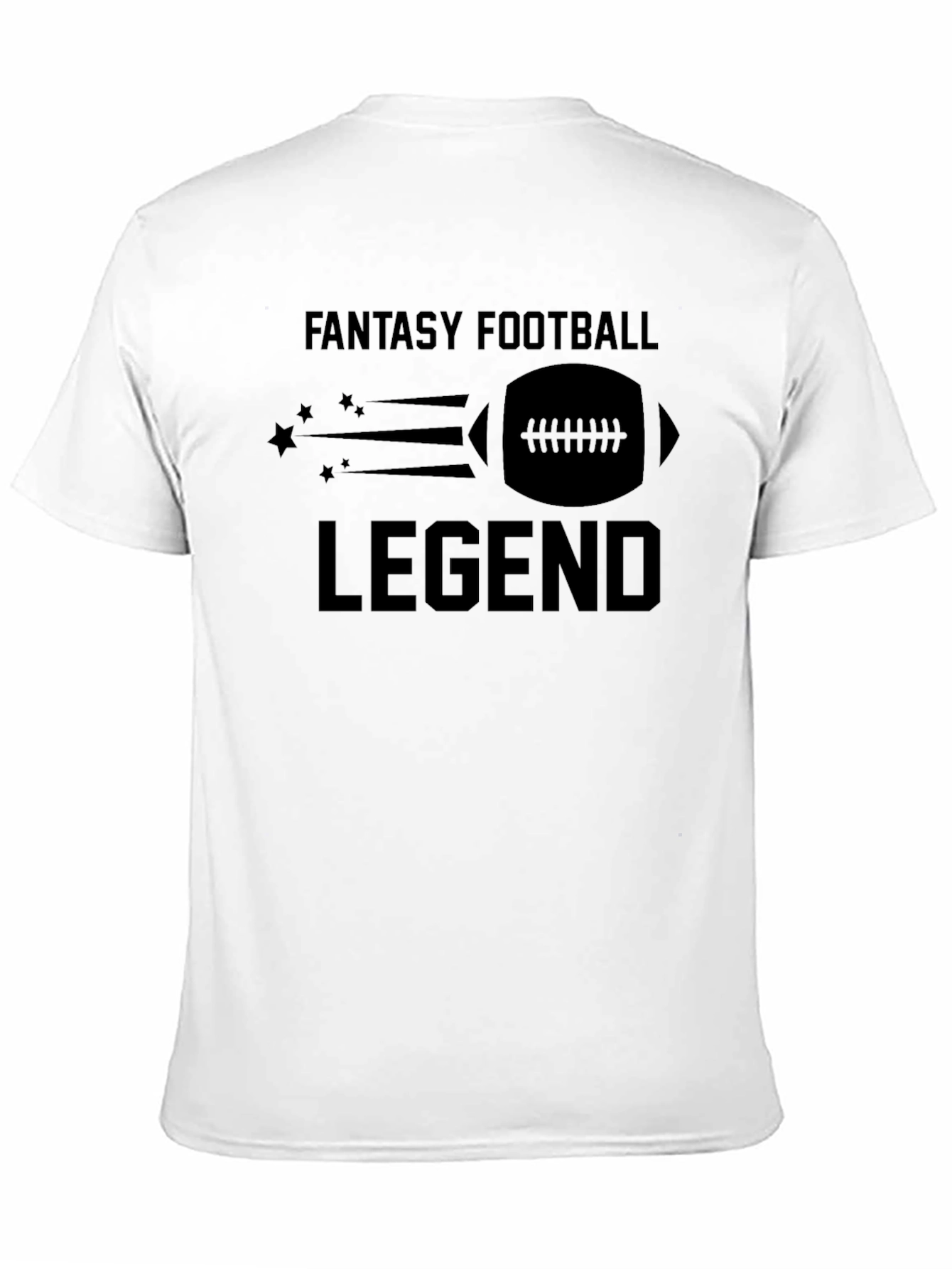 Black Fantasy Football Legend T-Shirt - Black Crew Neck Tee view 11