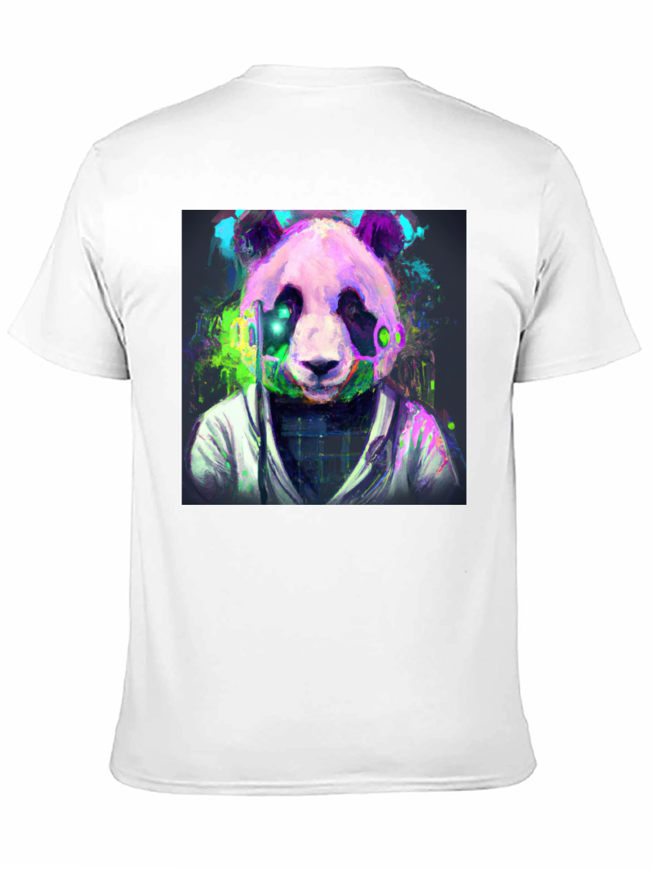 Black Cyber Panda Graphic Tee - Modern Style view 11