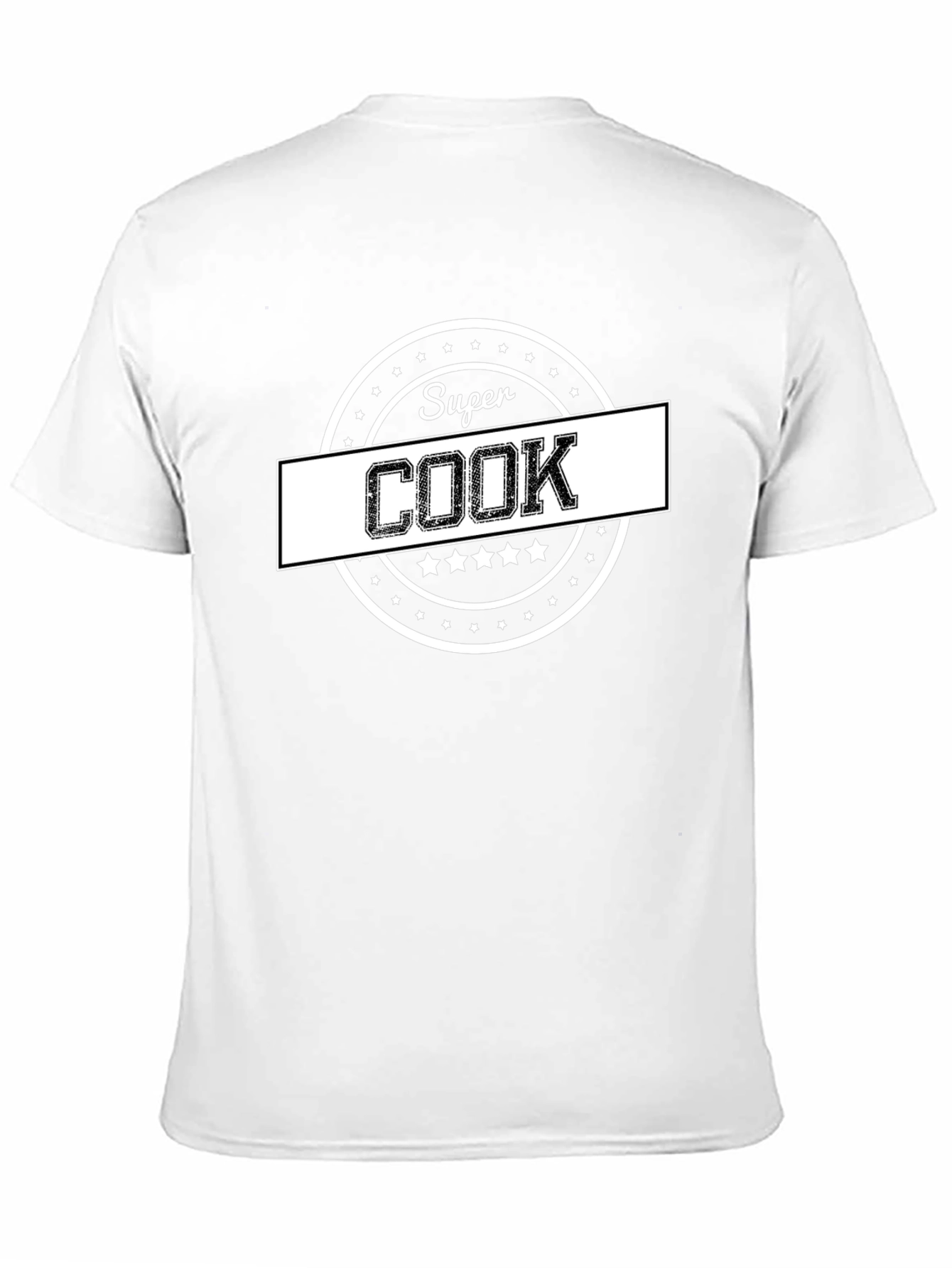 Black Super Cook T-Shirt - Black Cotton Tee view 11