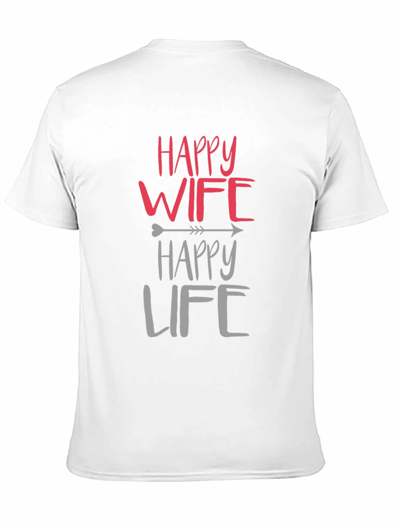 Black Happy Wife Happy Life Black Graphic T-Shirt view 11