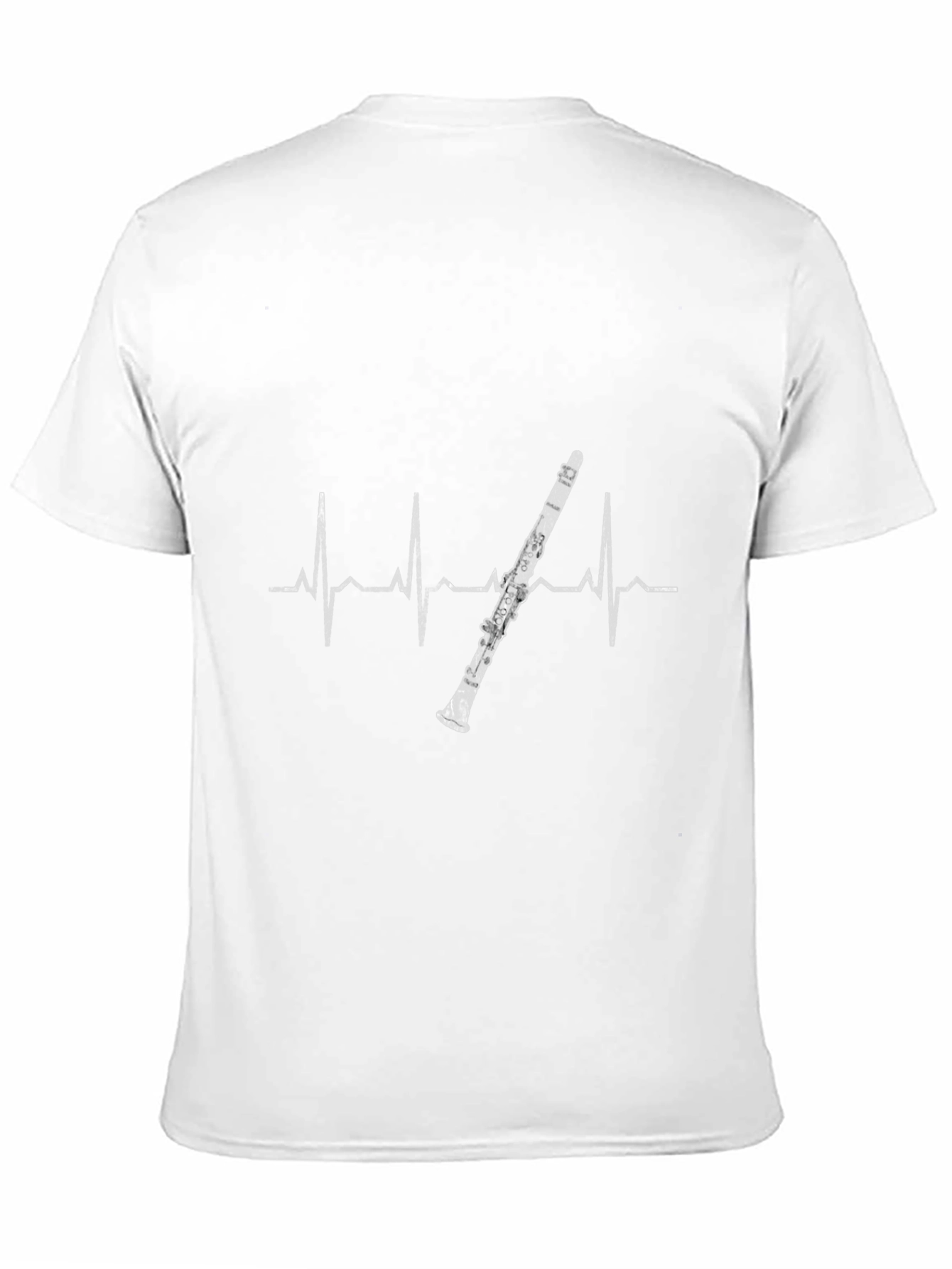 Black Clarinet Heartbeat T-Shirt - Music Lover Tee view 11