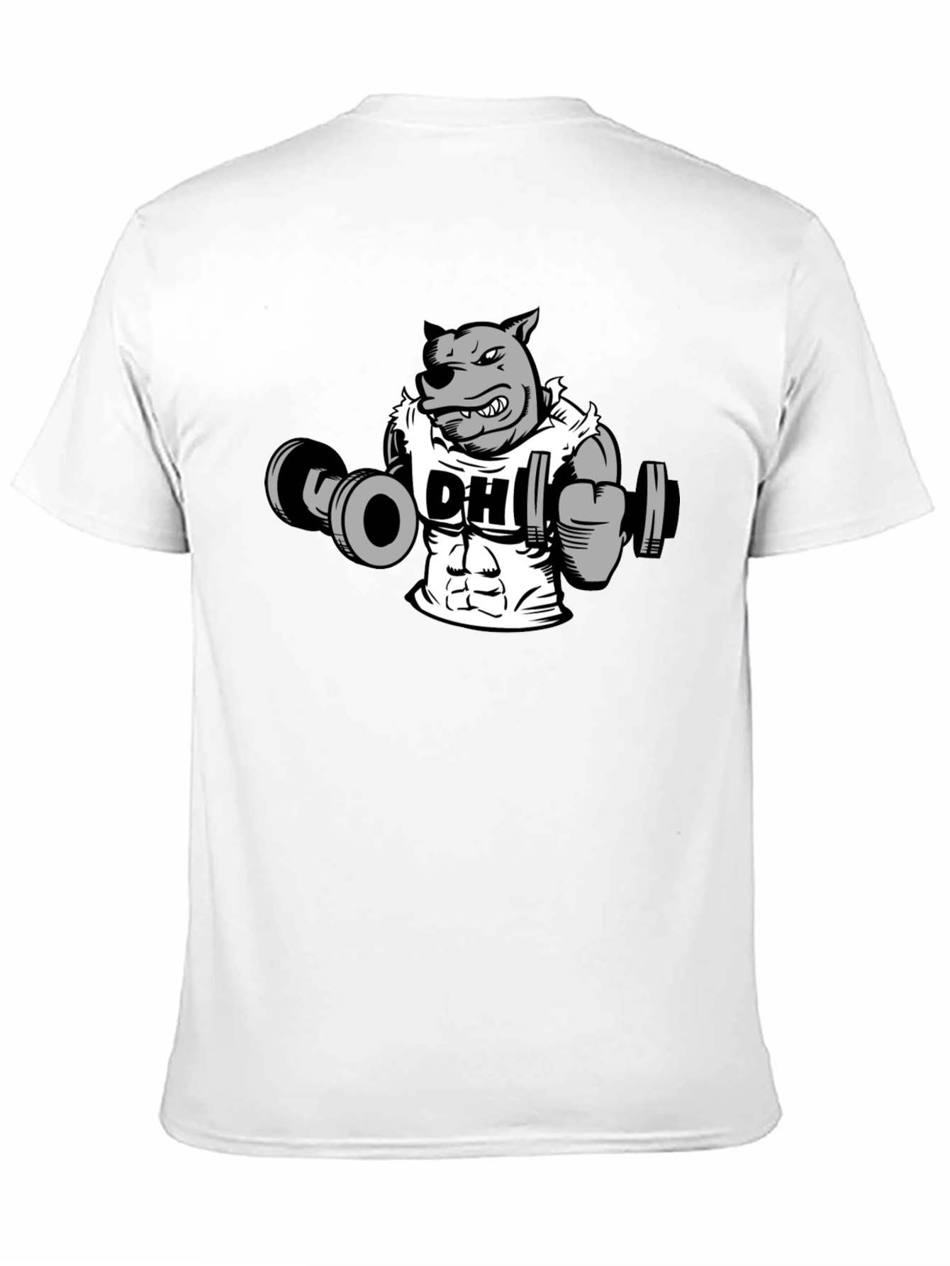 Black Dog Lifting Weights Graphic T-Shirt view 11