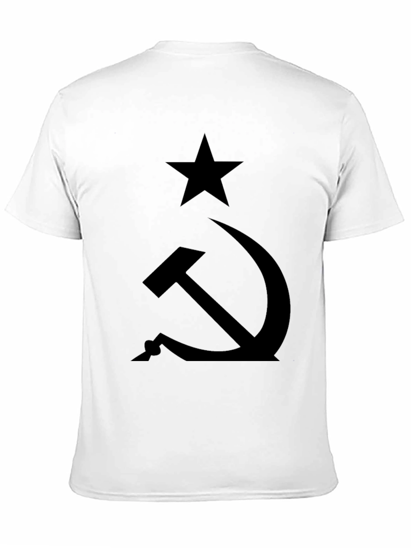 Black Hammer & Sickle Black T-Shirt - Classic Communist Symbol view 11