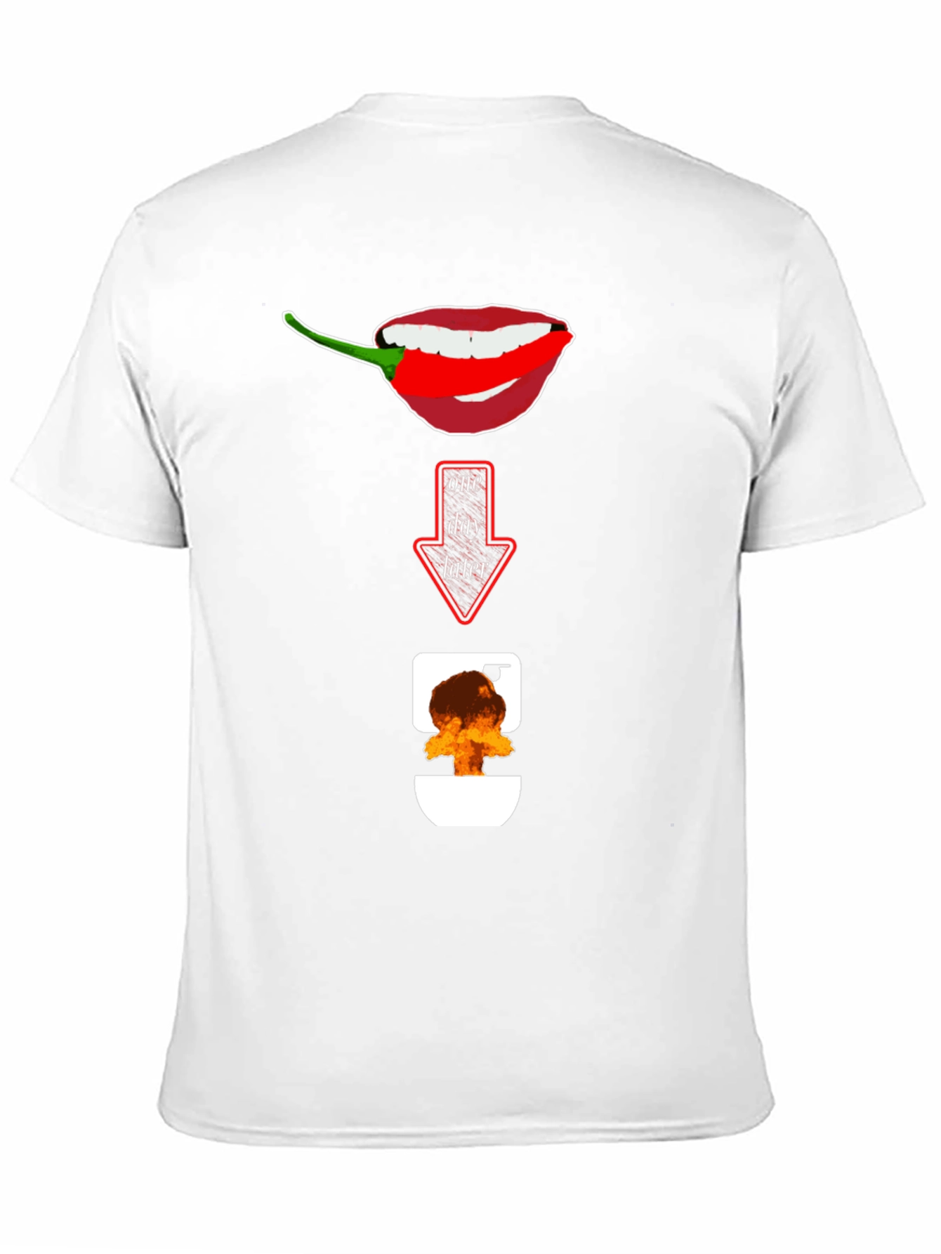 Black Spicy Food Humor T-Shirt: Afterburn Graphic Tee view 11