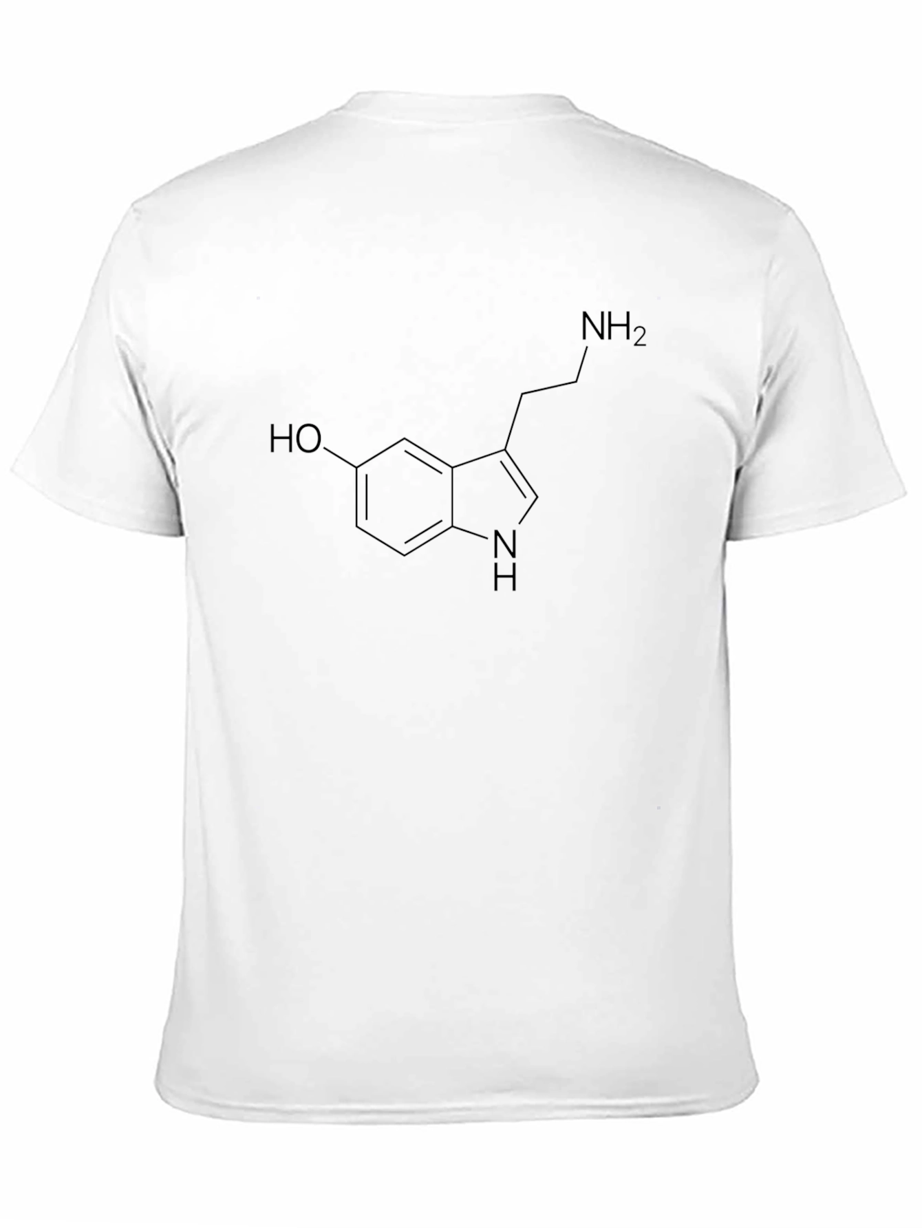 Black Serotonin Molecule Graphic Tee - Black view 11
