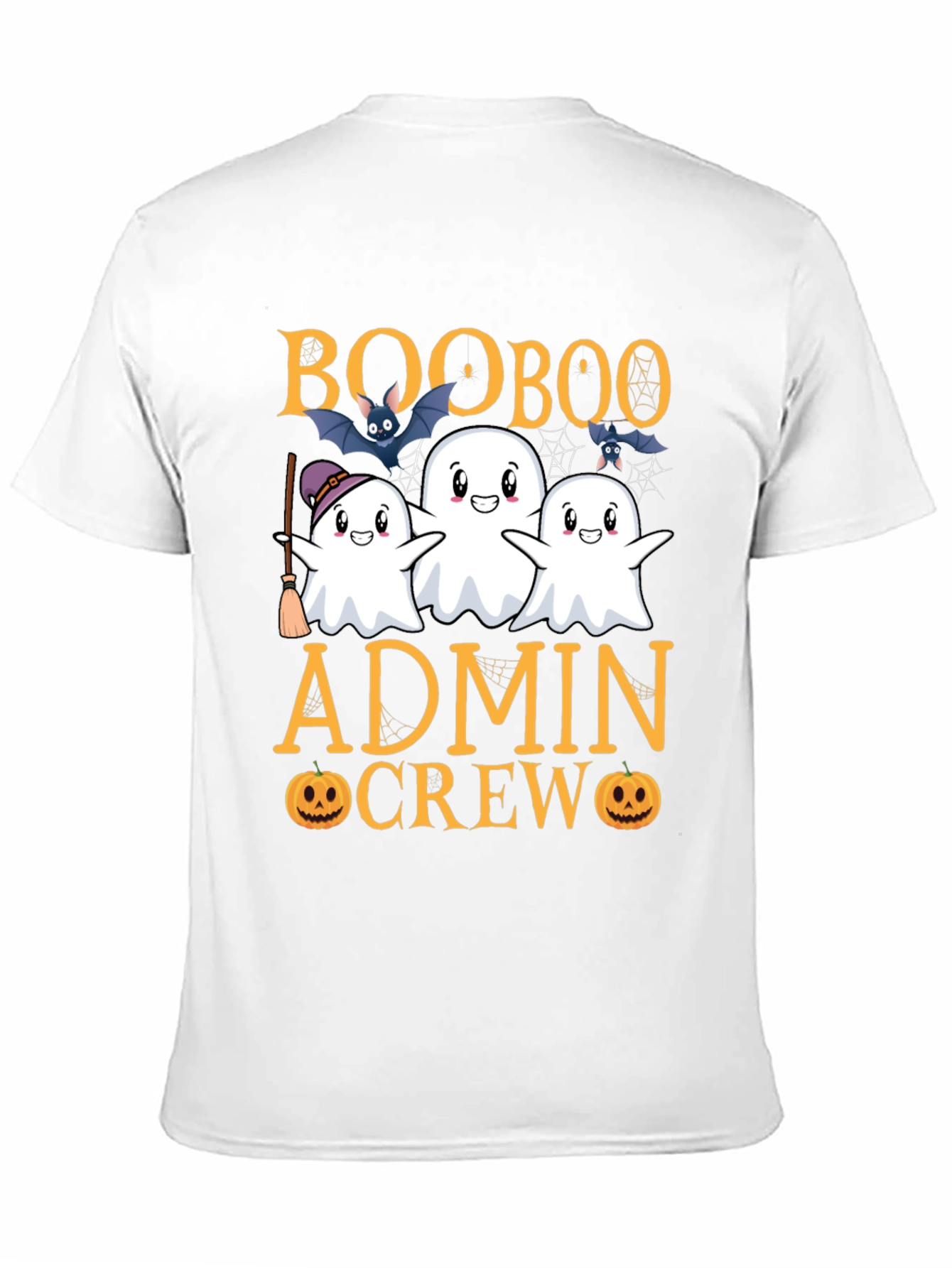 Black Boo Boo Admin Crew Halloween T-Shirt view 11