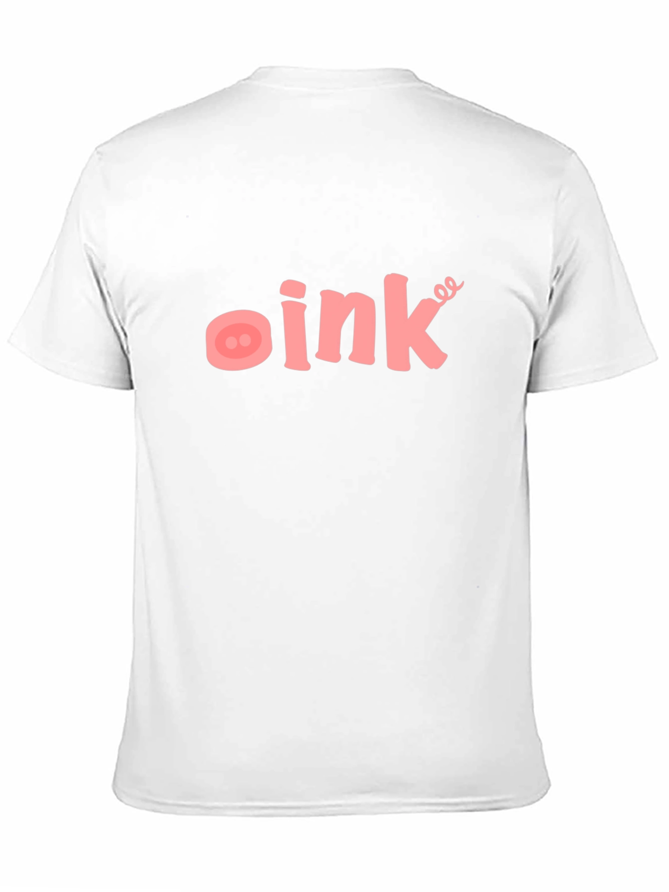 Black Oink Pig Snout T-Shirt - Black Crew Neck view 11