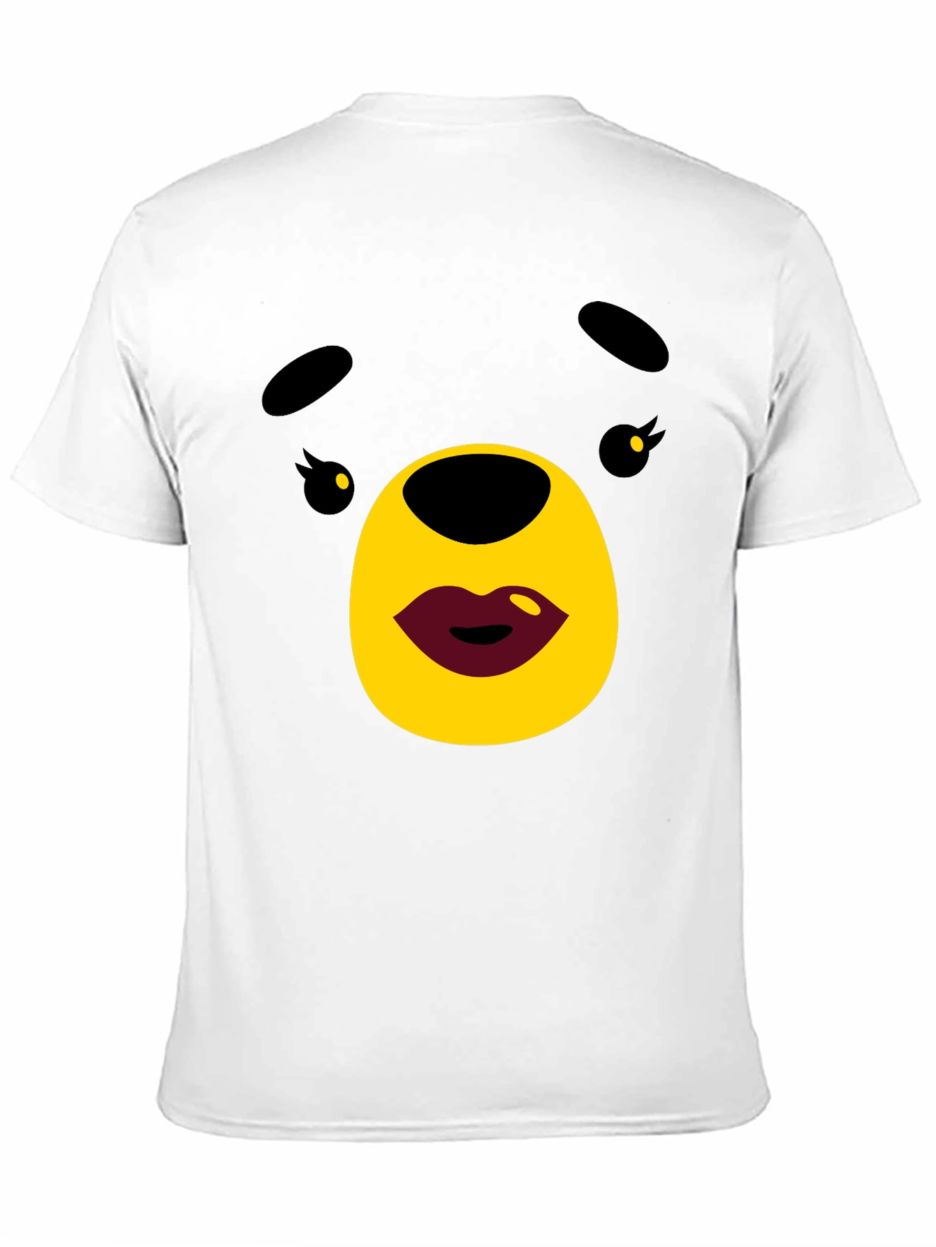 Black Cute Cartoon Bear Graphic Black T-Shirt view 11