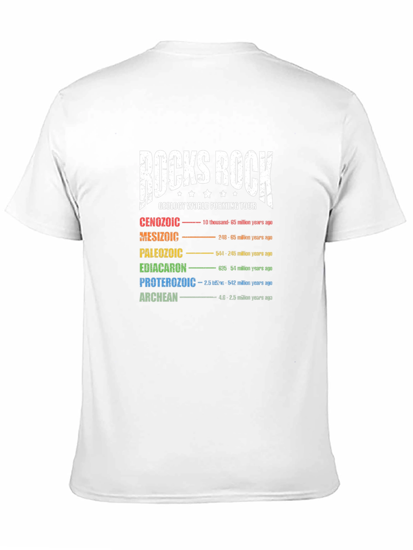 Black Rocks Rock Geology World Tour T-Shirt view 11