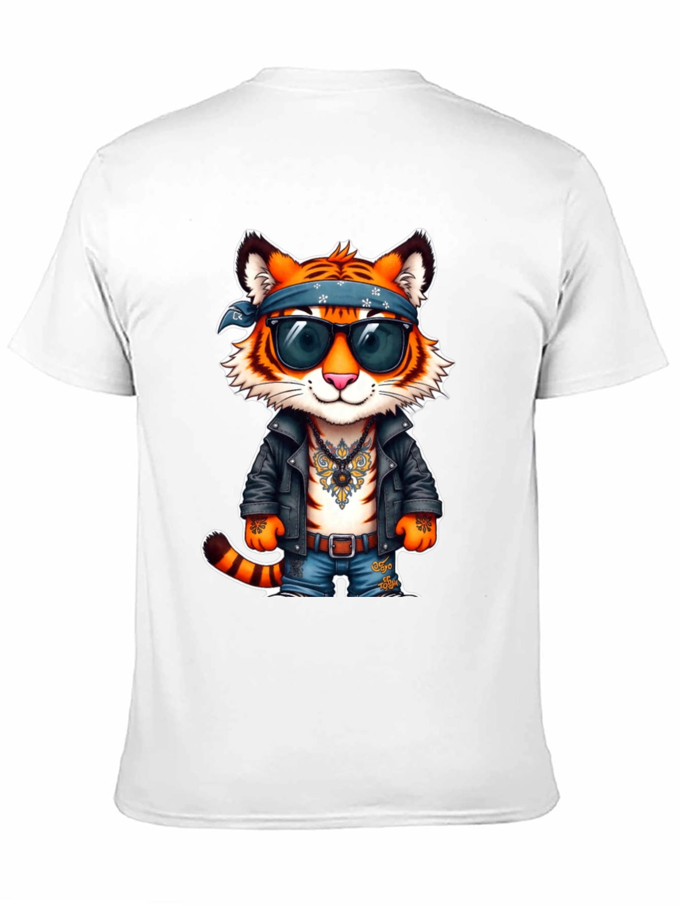 Black Cool Tiger Graphic Tee - Rocker Style view 11