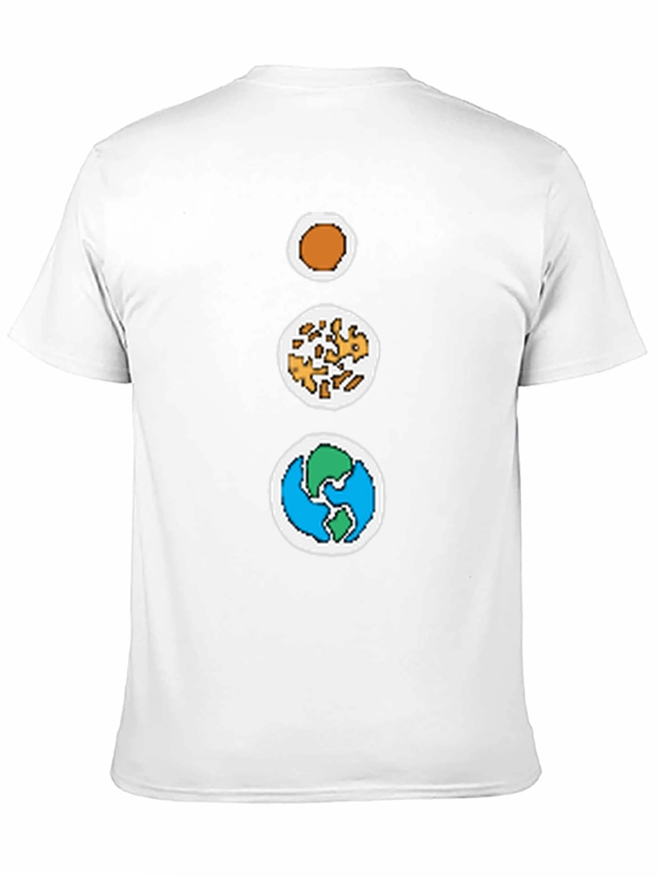 Black Pixel Solar System Graphic Tee - Retro Style view 11